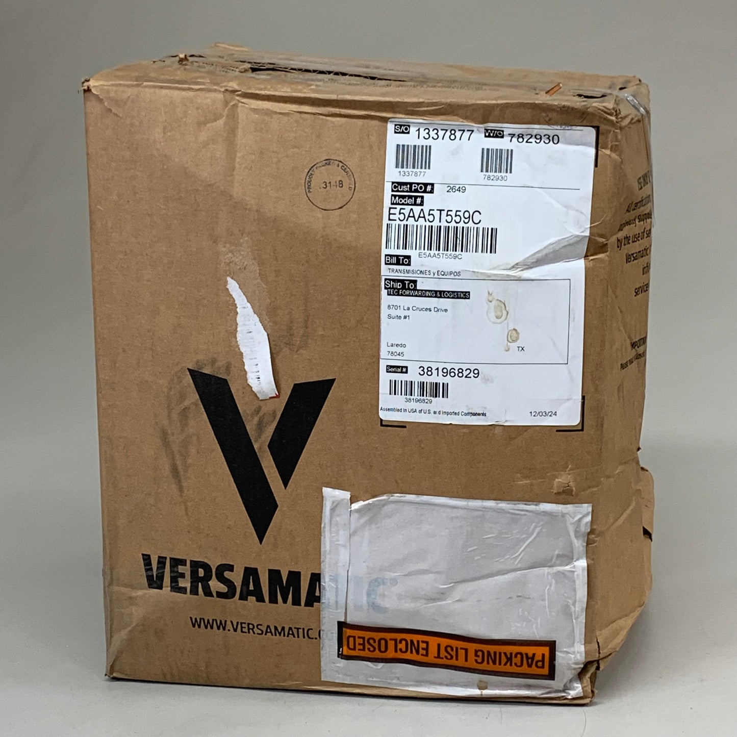 VERSAMATIC Air Operated Double Diaphragm Pump 1/2" E5AP5T559C