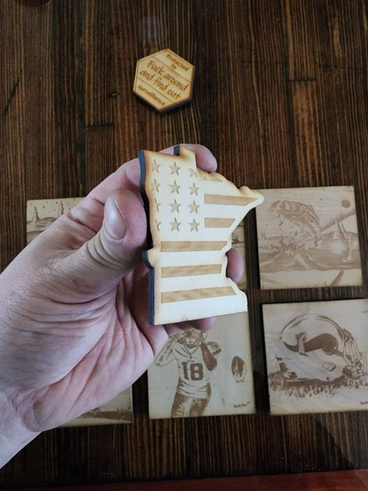 MN USA Flag Magnet