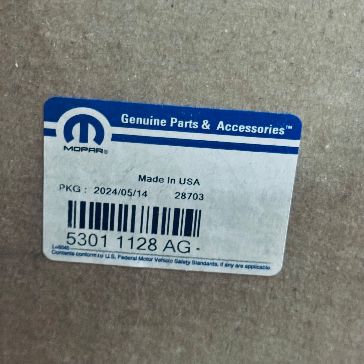 MOPAR Axle Half Shaft Right Sz 29” L Black 53011128AG (New, Box Distressed)