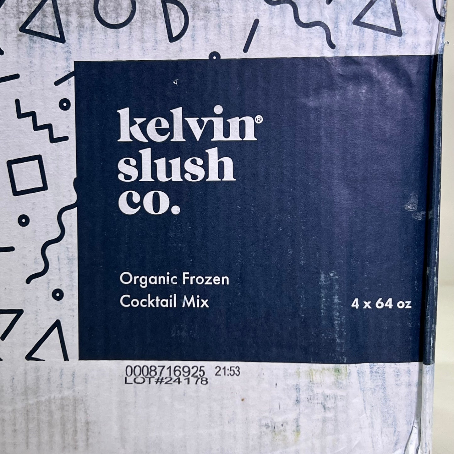 KELVIN SLUSH CO. (4 PACK) Strawberry Organic Frozen Cocktail Mix 64 oz