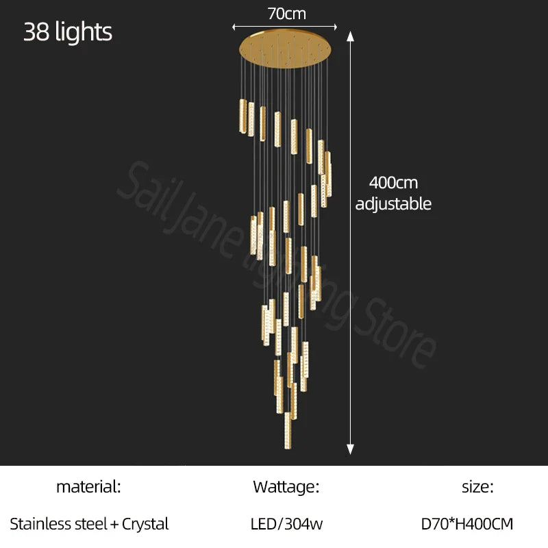 Contemporary Crystal Chandelier - Modern Elegance for Your Villa