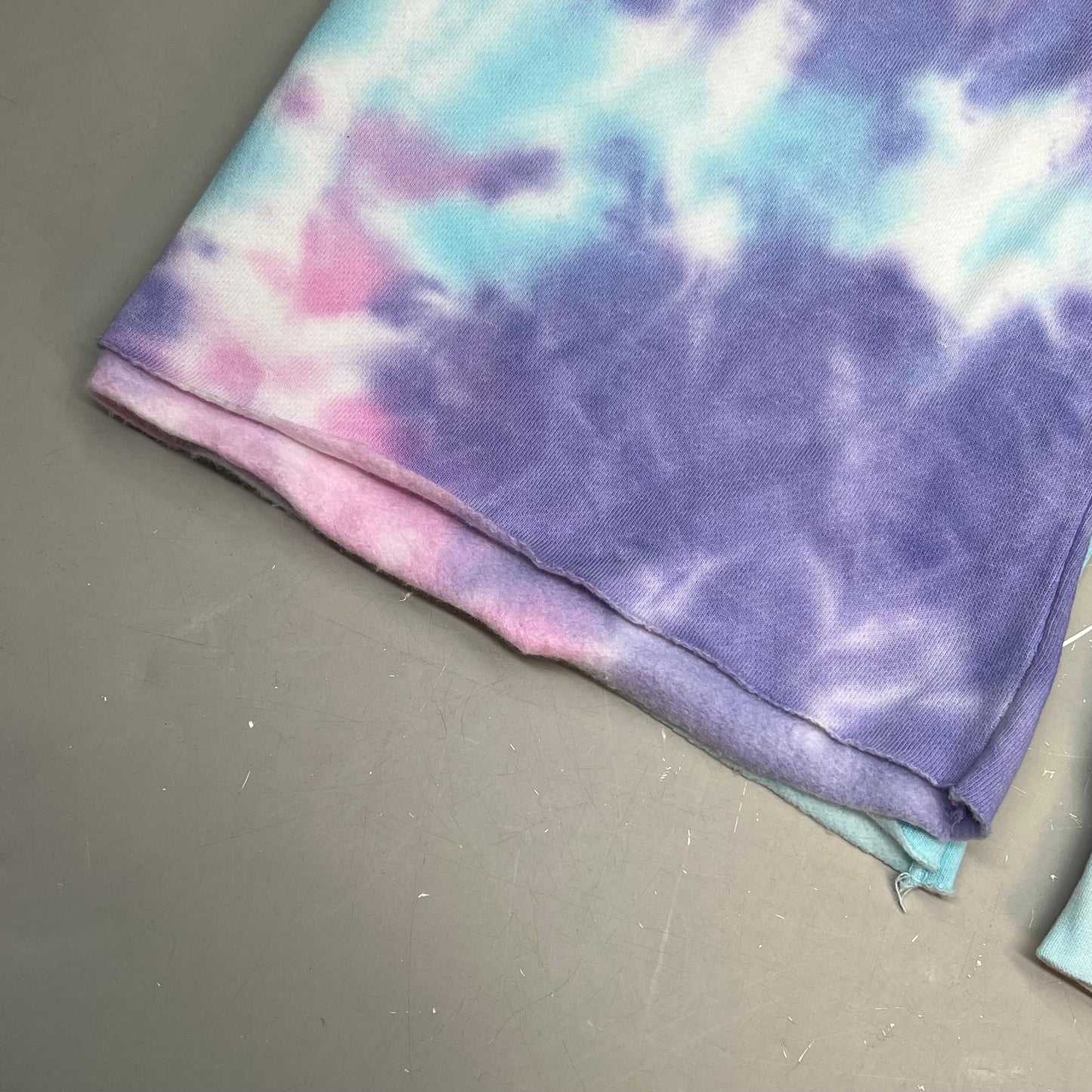 COLORTONE  Sweat Shirt Crop Top Tie Dye Hoodie  Women's Sz XS Cotton Candy 8333
