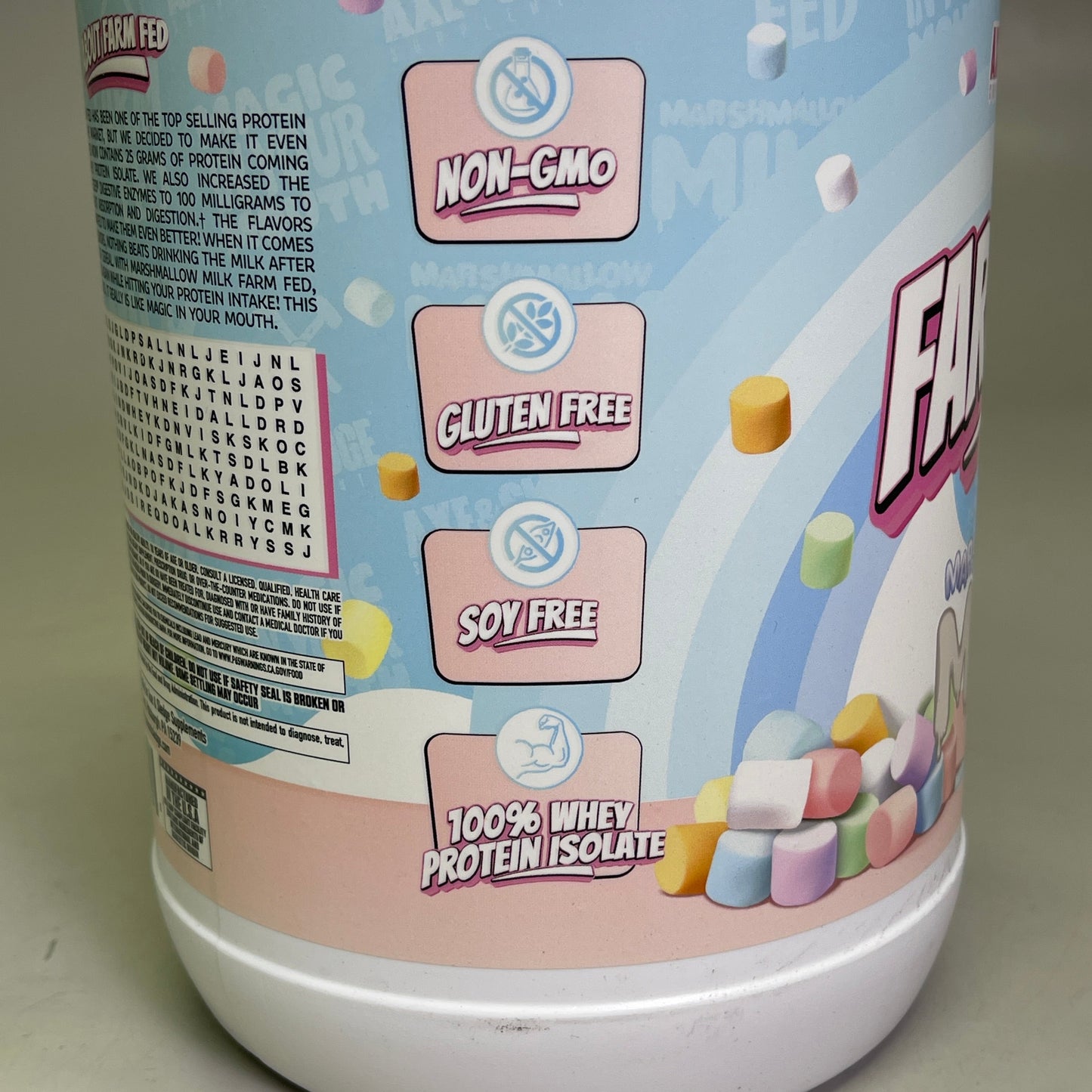 ZA@ AXE & SLEDGE Farm Fed 25G 100%Whey Protein Marshmallow Milk 28 Servings BB 04/26