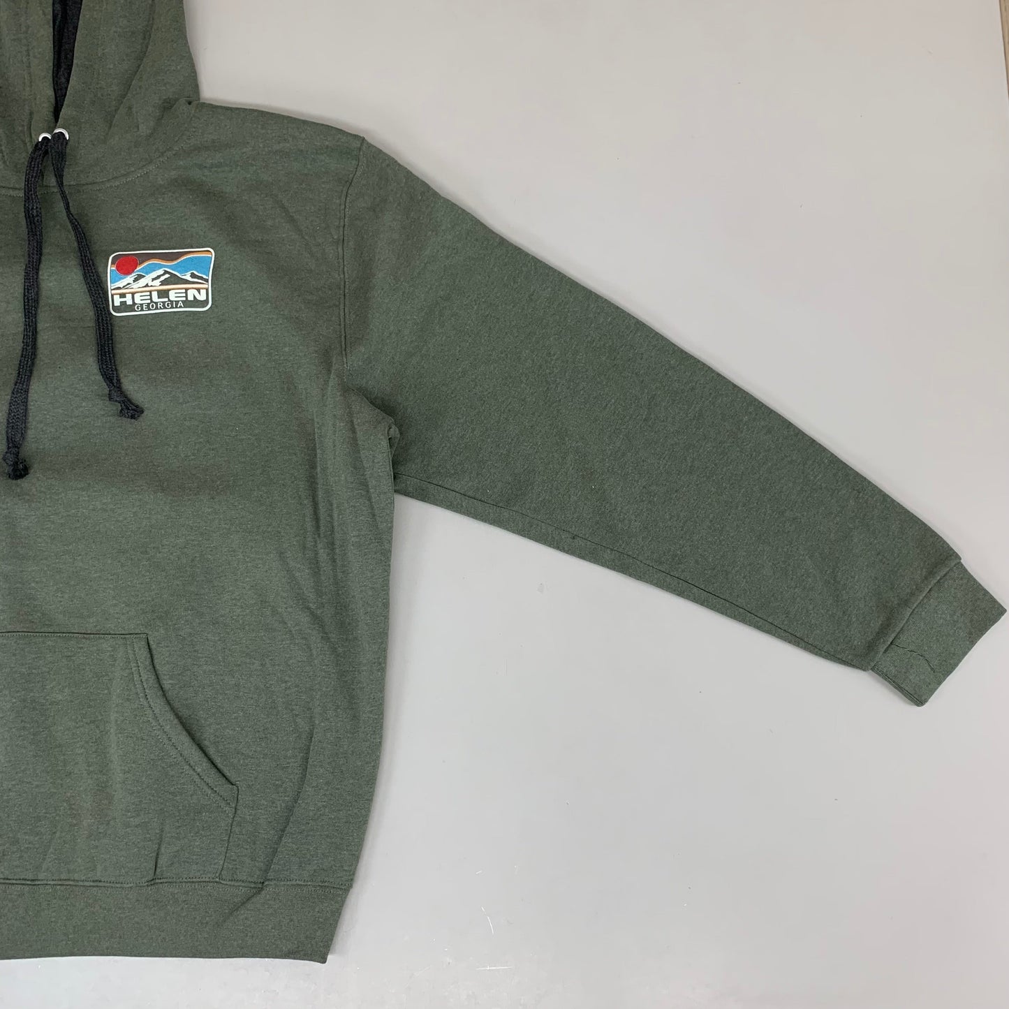 LONEROCK Helen Georgia Tie Hoodie Sz 2X-Large Green