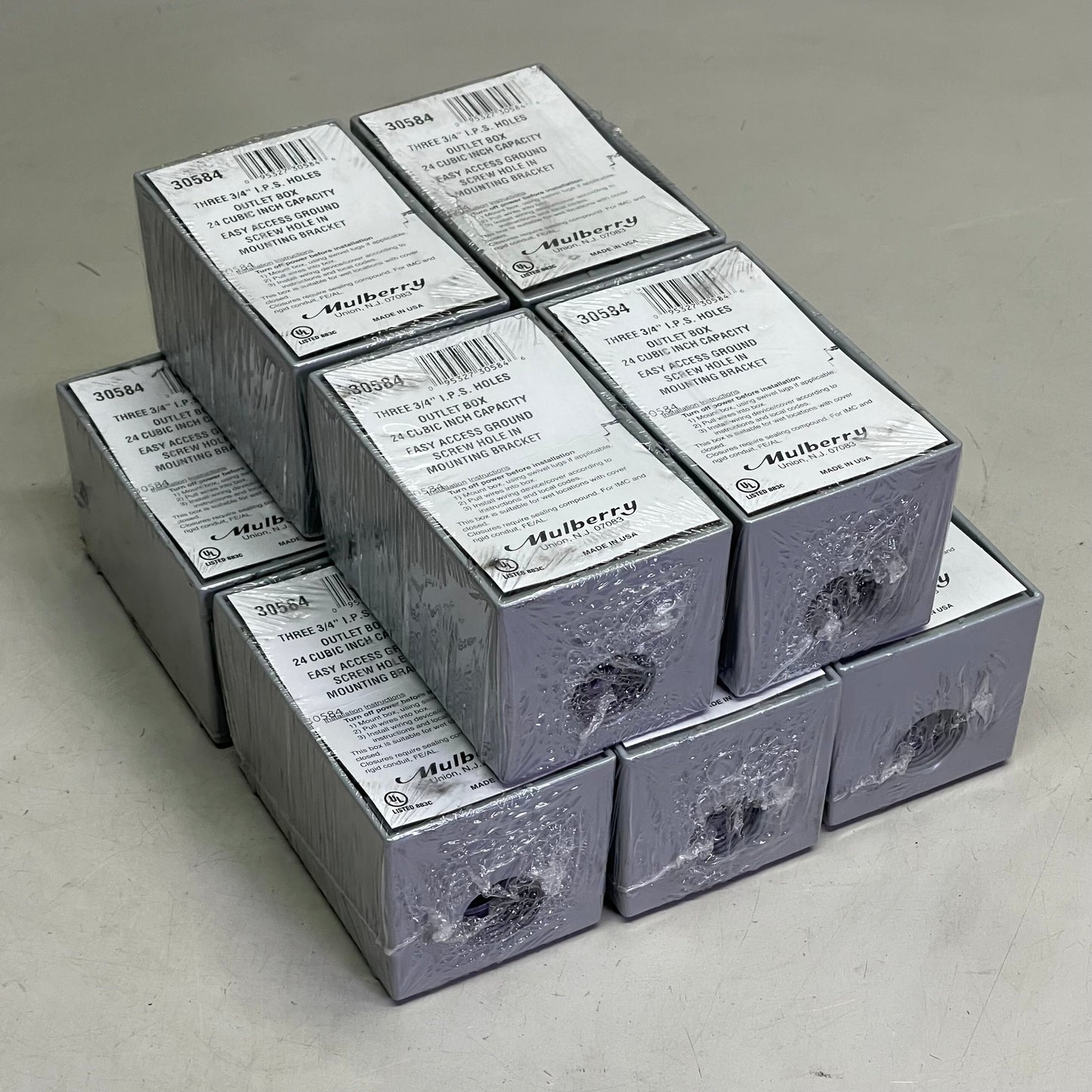 MULBERRY (10 PACK) Electrical Outlet Box, Wet Location Three 3/4" Hubs  Aluminum 30584
