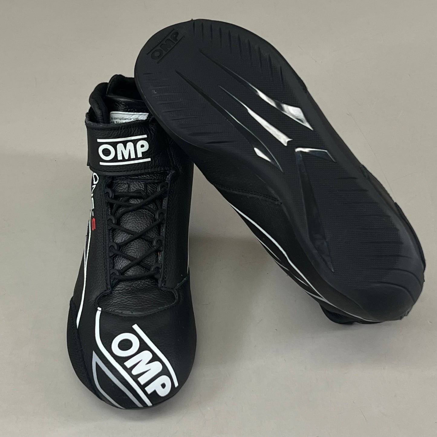 OMP ONE-S Fia Standard Racing Shoes 8856-2018 Men's 9 EU42 Black IC0-0822-A01