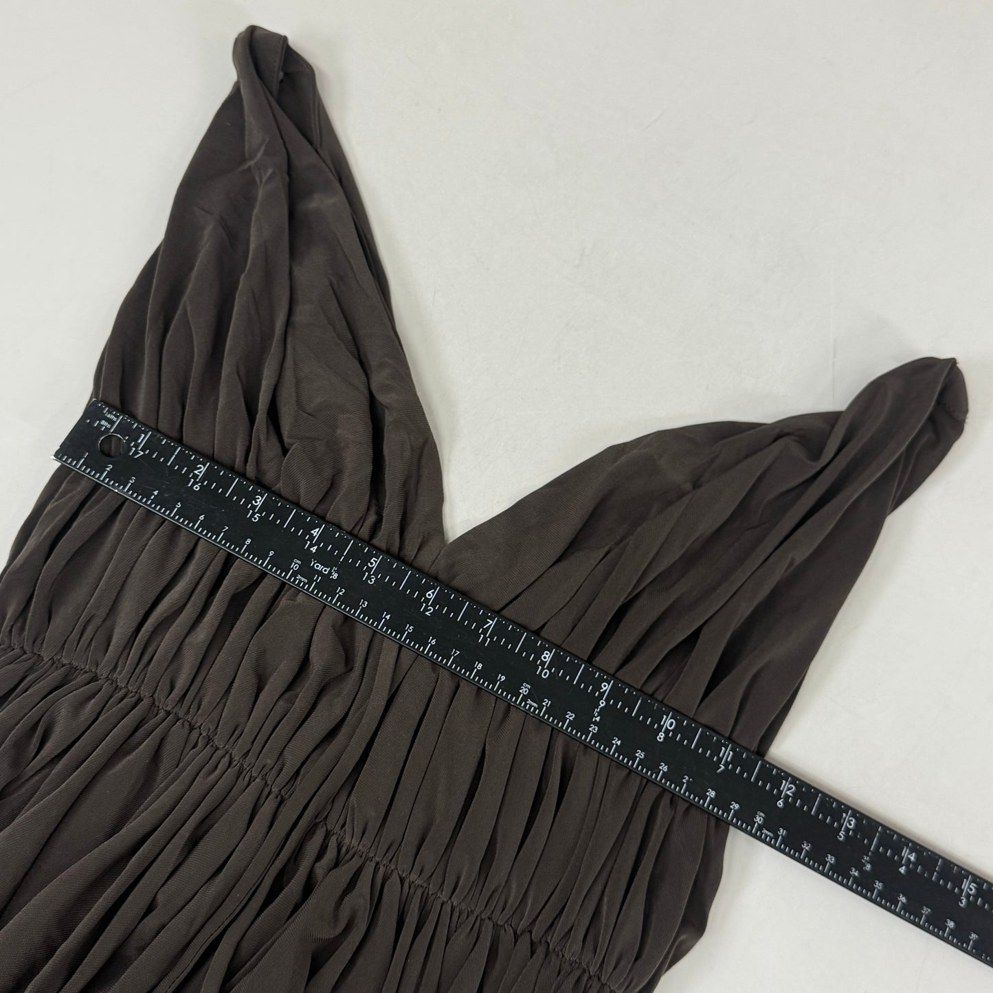 NORMA KAMALI Goddess Dress Unlined Women's Sz XS/34 Chocolate KK3233PL292028