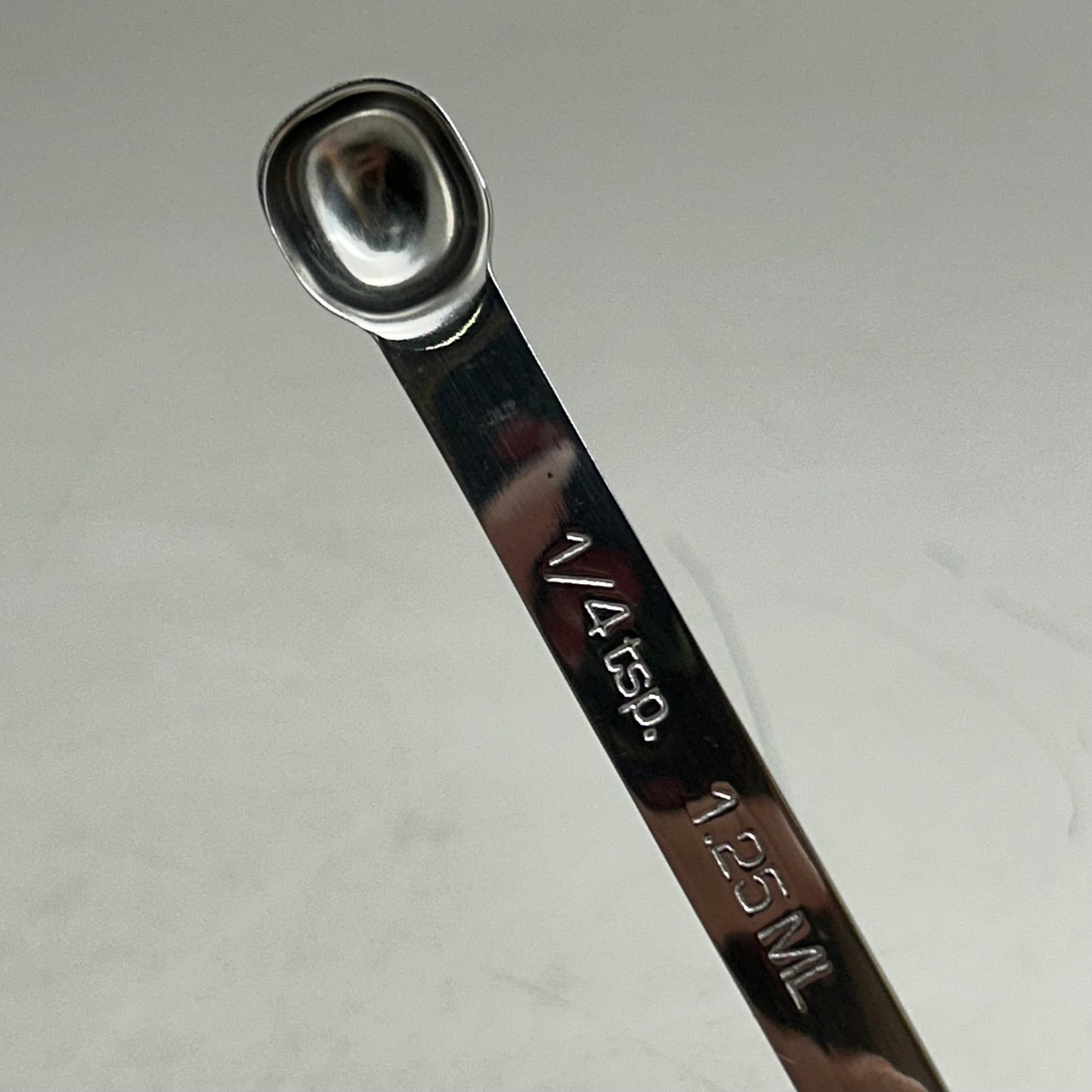 RSVP (6 Spoons) Endurance Stainless Steel Measuring Spice Spoon Set 1/8tsp,1/4tsp,1/2tsp,3/4tsp,1tsp, 1tbs