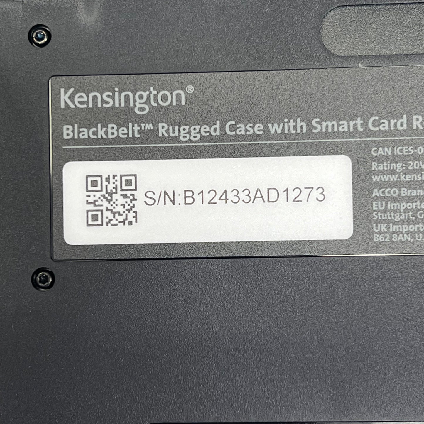 KENSINGTON  Blackbelt Rugged Case W/ CAC Reader For Surface Pro 9 K62539WW