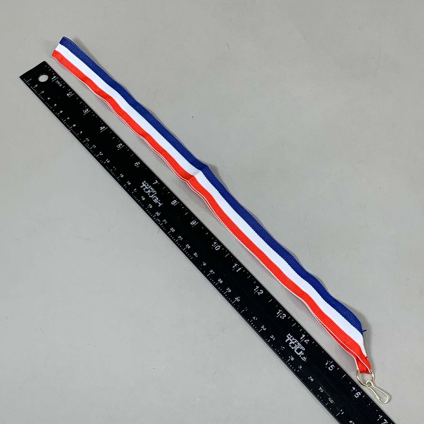 (100 PACK) Lanyard Red White Blue 17" Gold Hook