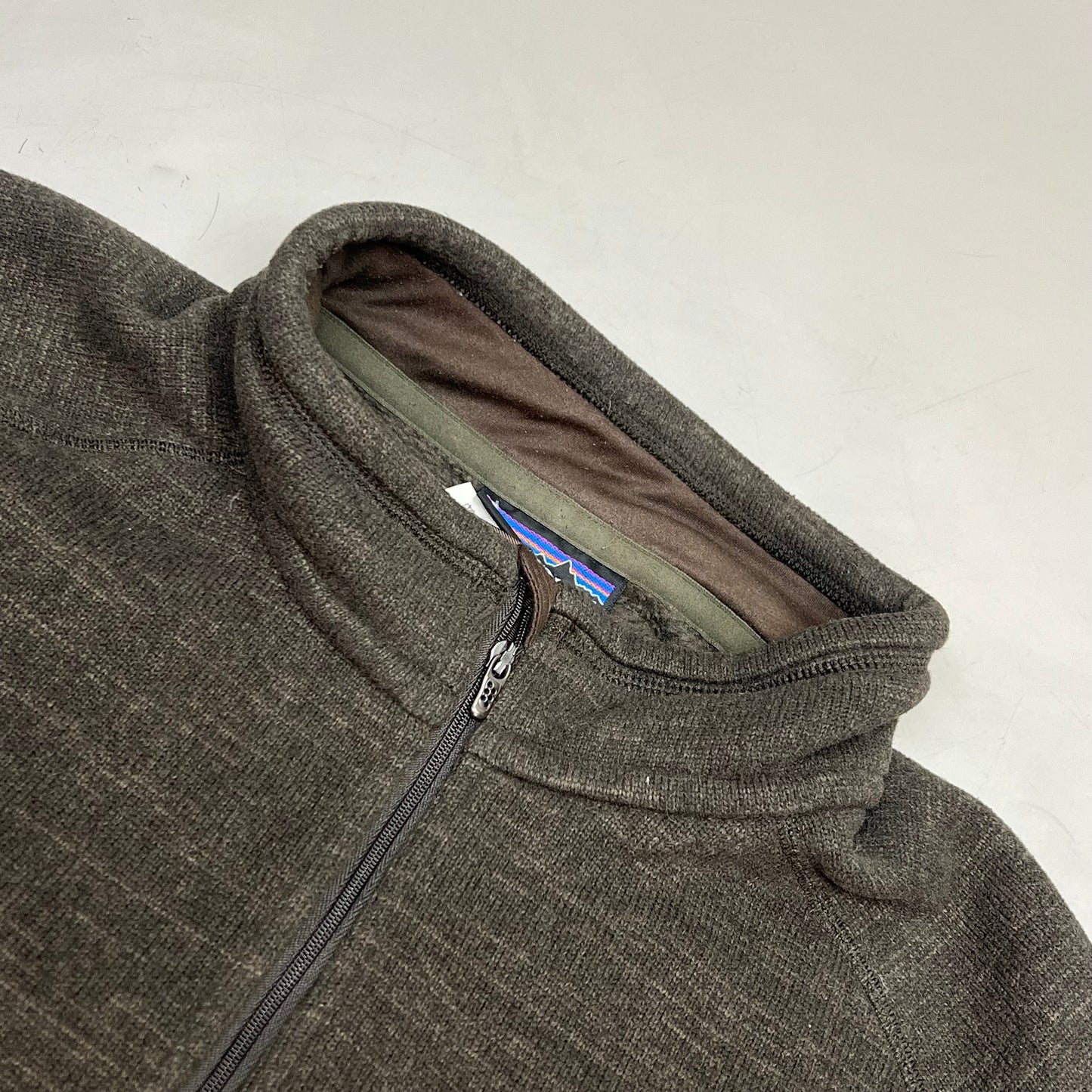 PATAGONIA Quarter Zip w/ Pocket 100% Polyester Jacket Men's Sz XL Brown (Used)