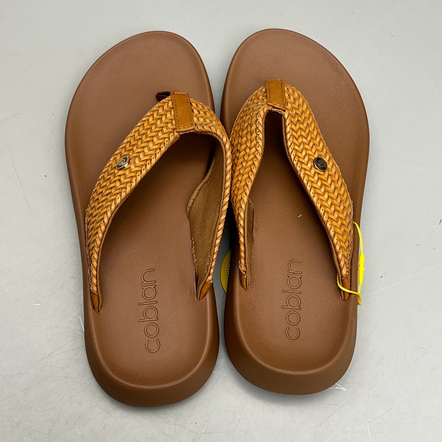 COBIAN Palmilla Braided Synthetic Leather Strap Sandals Women's Sz 10 EU 41 Tan PAL25-230-10
