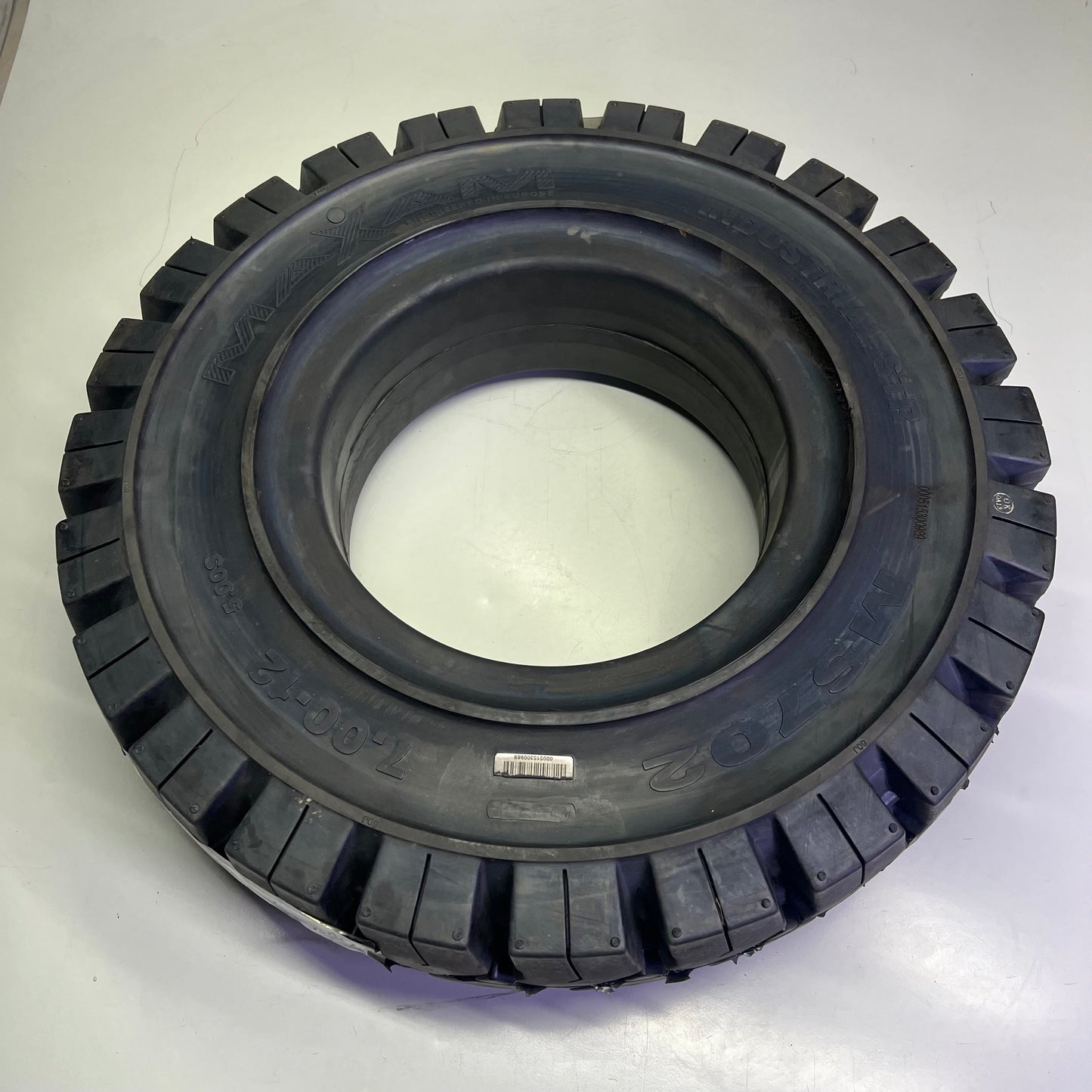 MAXAM Premium Traction Multi Layer Industrial Tire  Black 7.00-12 MS702 5.00S