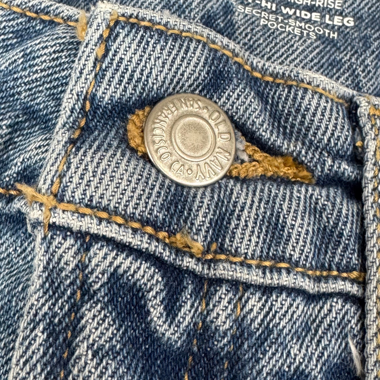 OLD NAVY Extra High-Waisted Sky-Hi Wide-Leg Jeans SZ 0