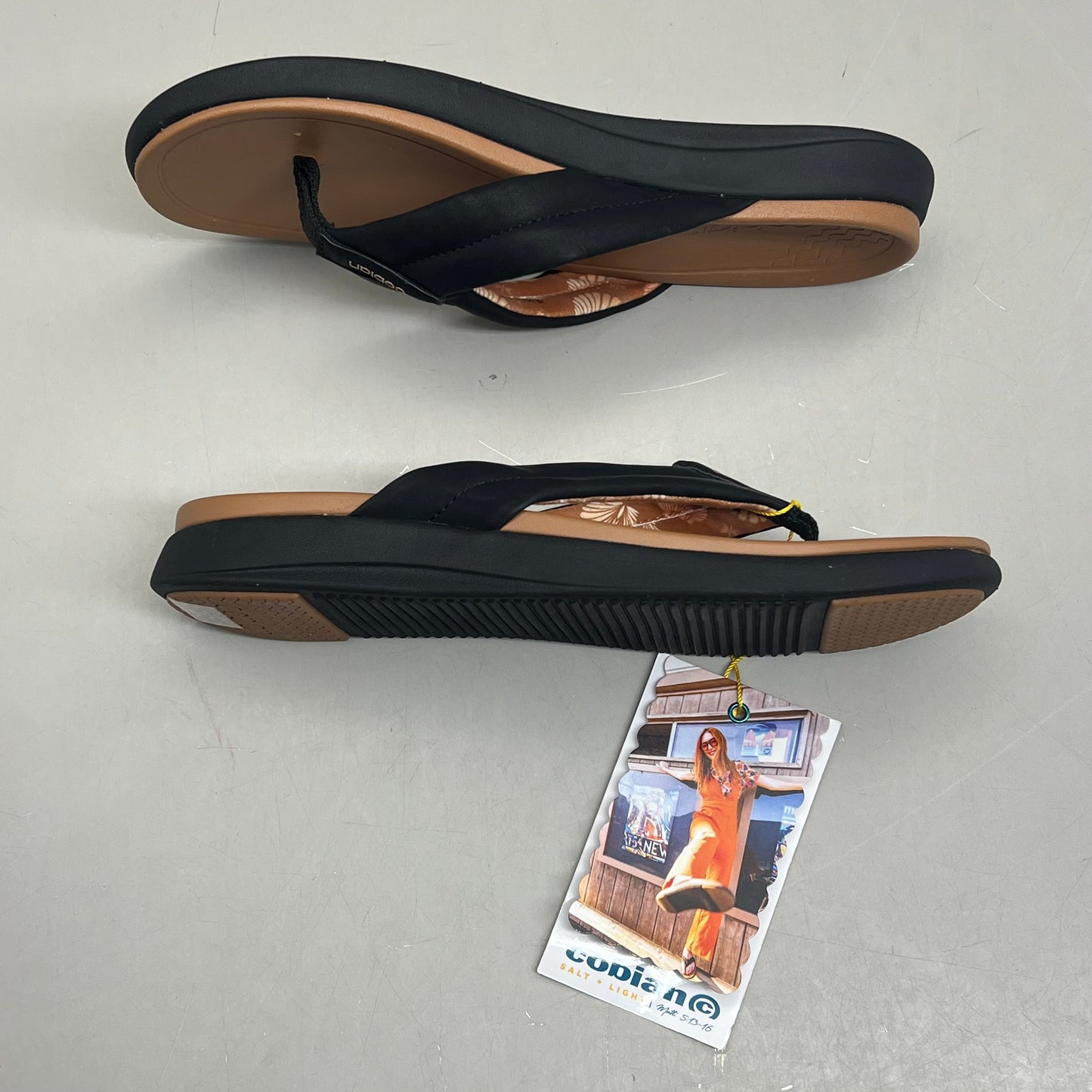 COBIAN Darby Synthetic Suede Strap Sandals  Women's SZ 8, EU 38.5 Black DAR24-001-8