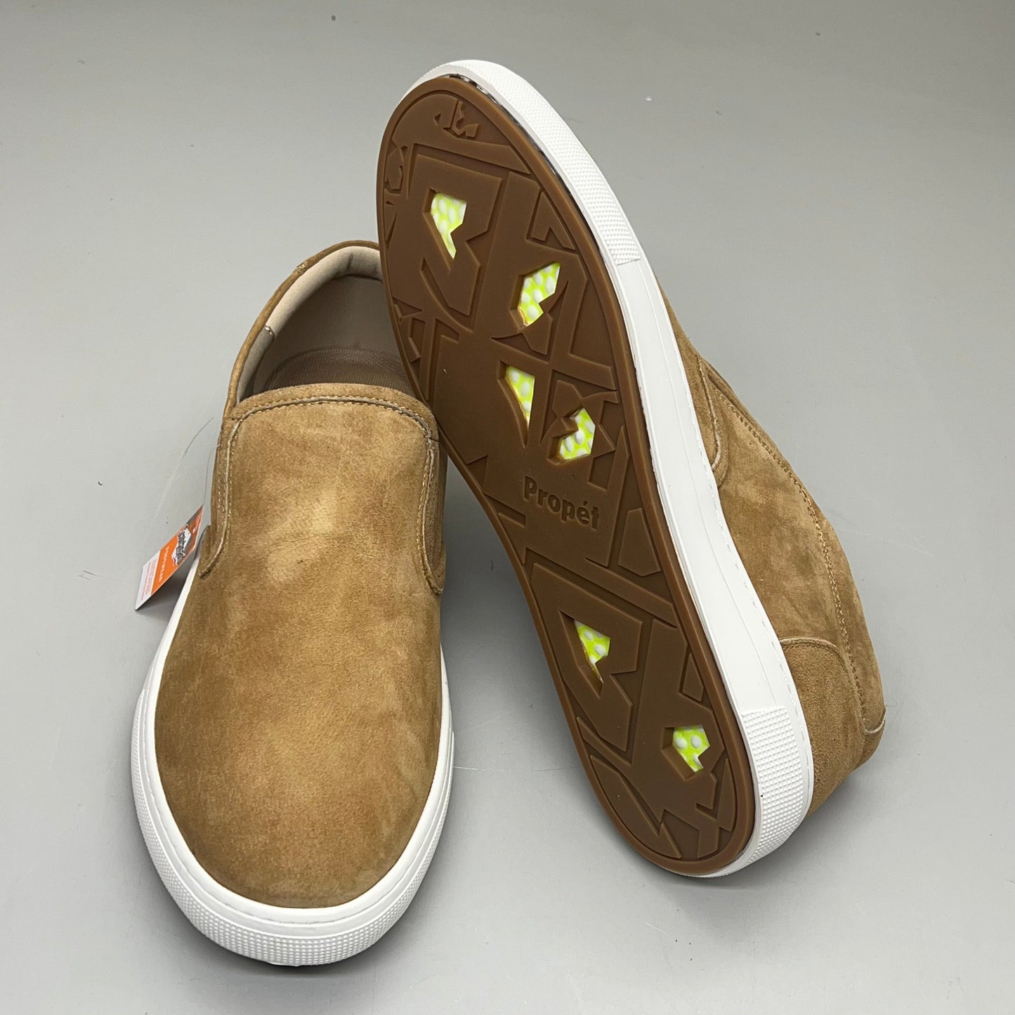 PROPET Kip Suede Slip-On Durocloud Foam Footbed Men's Sz 10 X(3E) Camel MCX074S