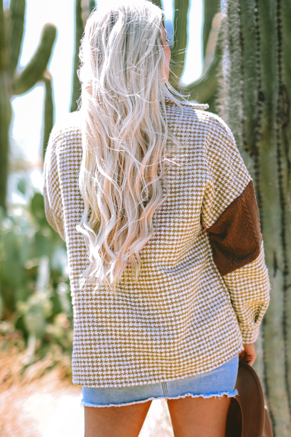 Luna Houndstooth Loose Shacket