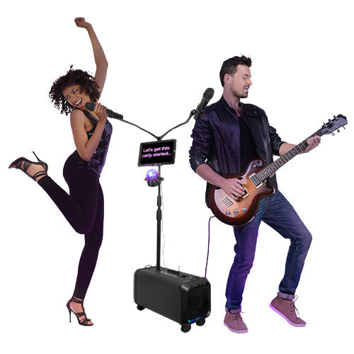 Supersonic Portable PA System Karaoke Speaker with TWS, FM Radio & LED Disco Ball (IQ-906K)