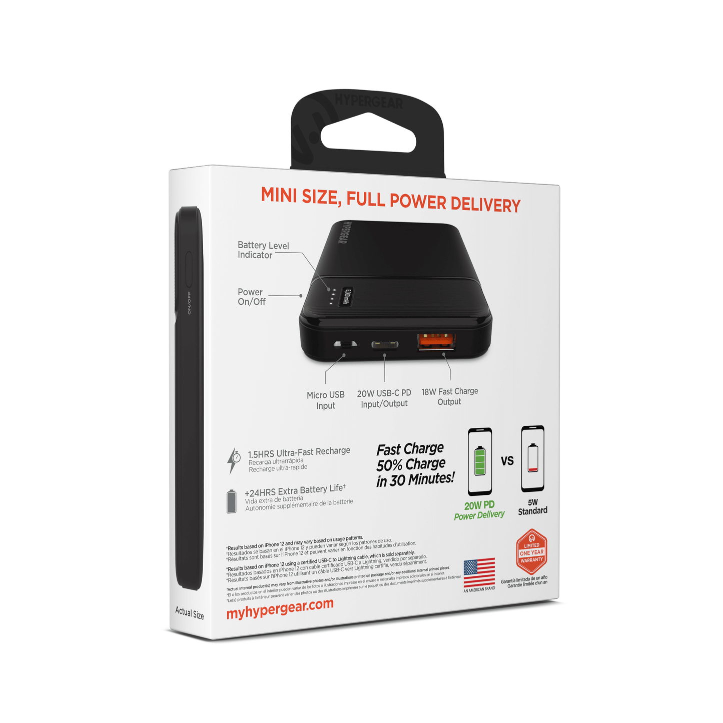 HyperGear 5000mAh PD20W PowerPack Mini