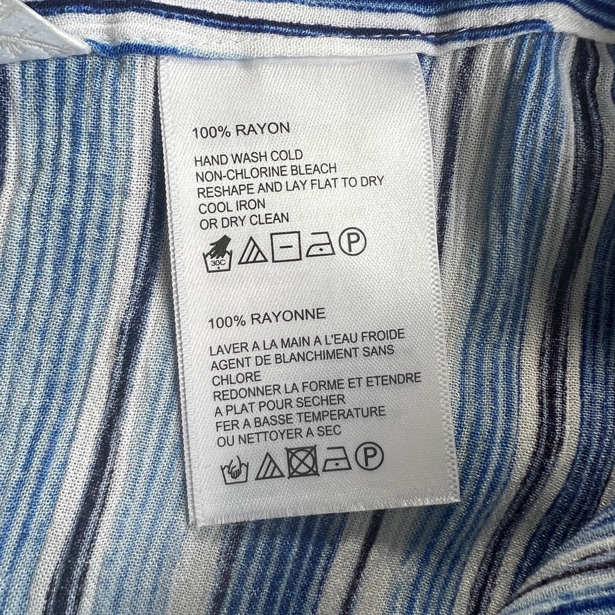 TOMMY BAHAMA Women's Divine Lines Maxi Skirt White Blue Boho Stripe Size 6 (New)