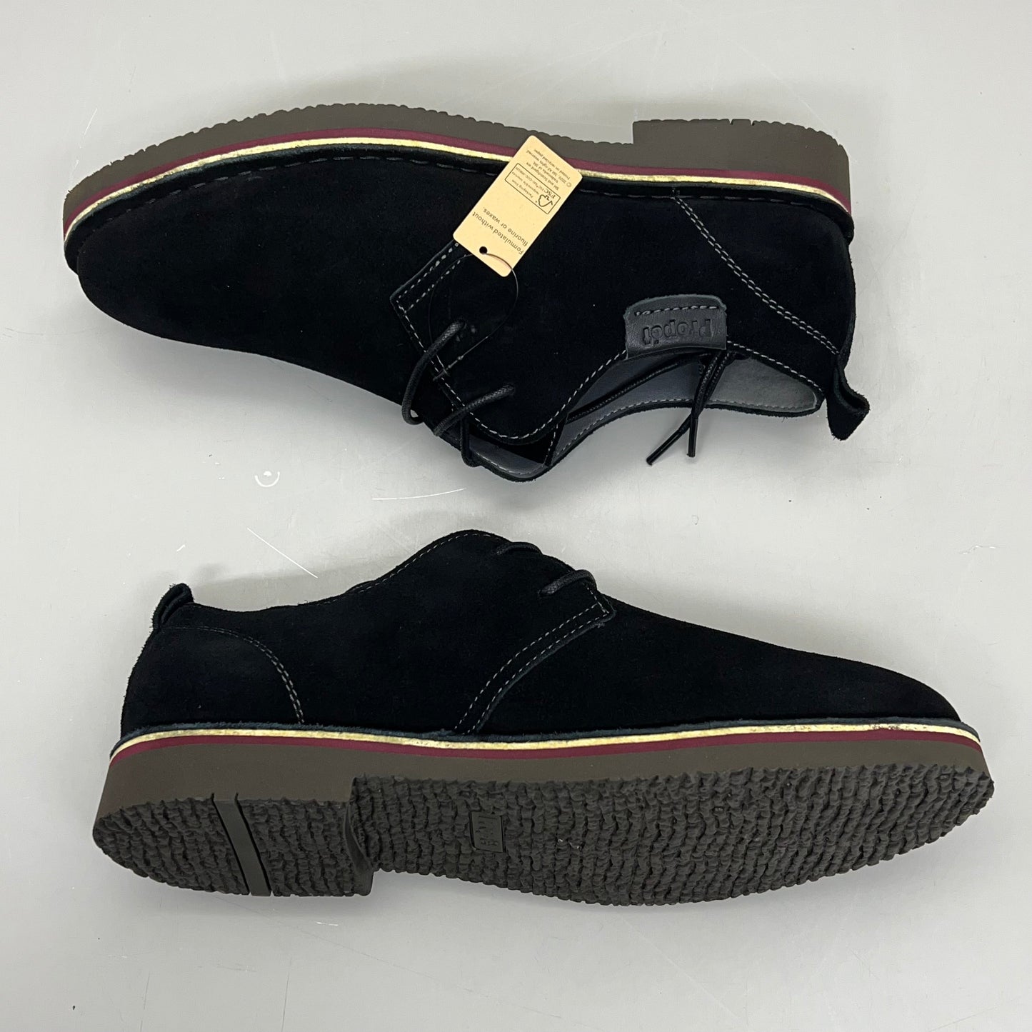 PROPET Finn Suede Oxford Scotchgard Treatment Men's Sz 11.5 X(3E) Black MCX022S