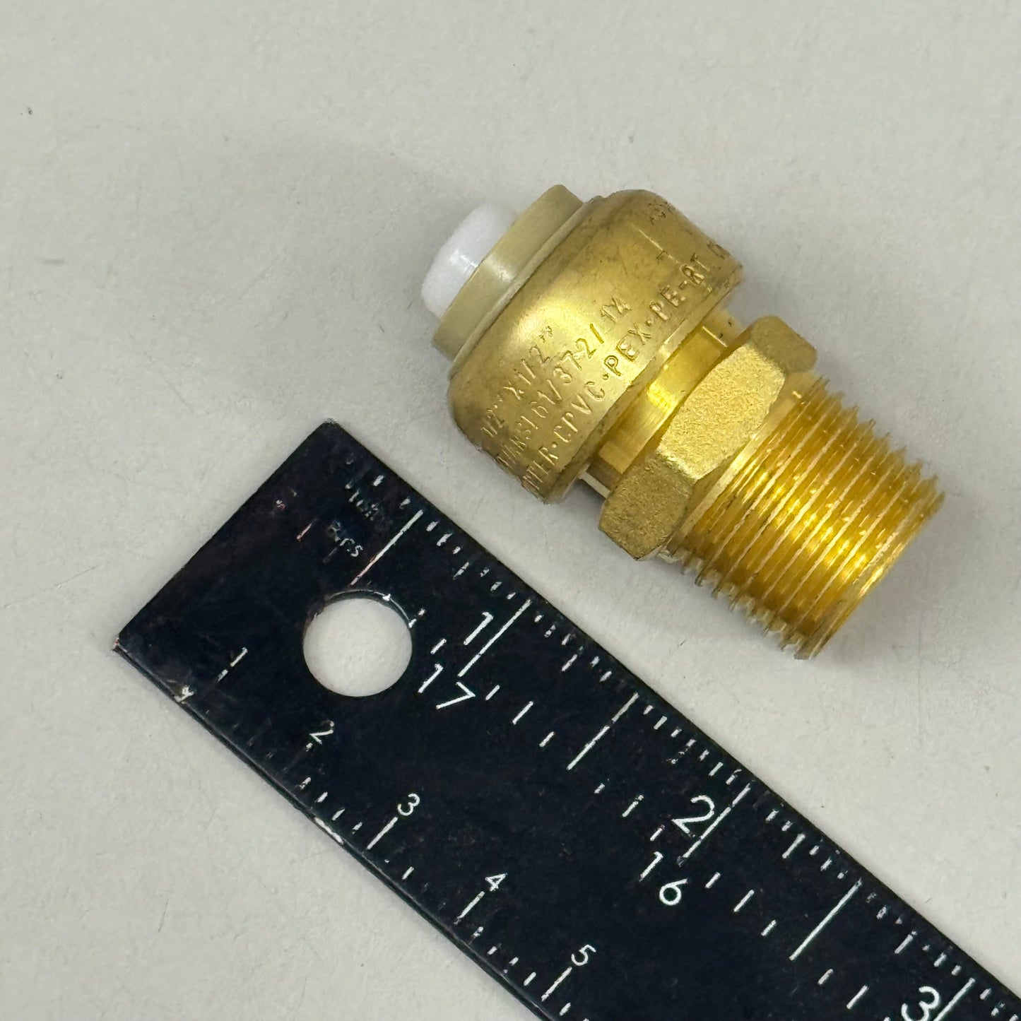 JONES STEPHENS  (3 Pack) Plumbite Push On Male Adapter 1/2"x1/2" Brass C77417LF