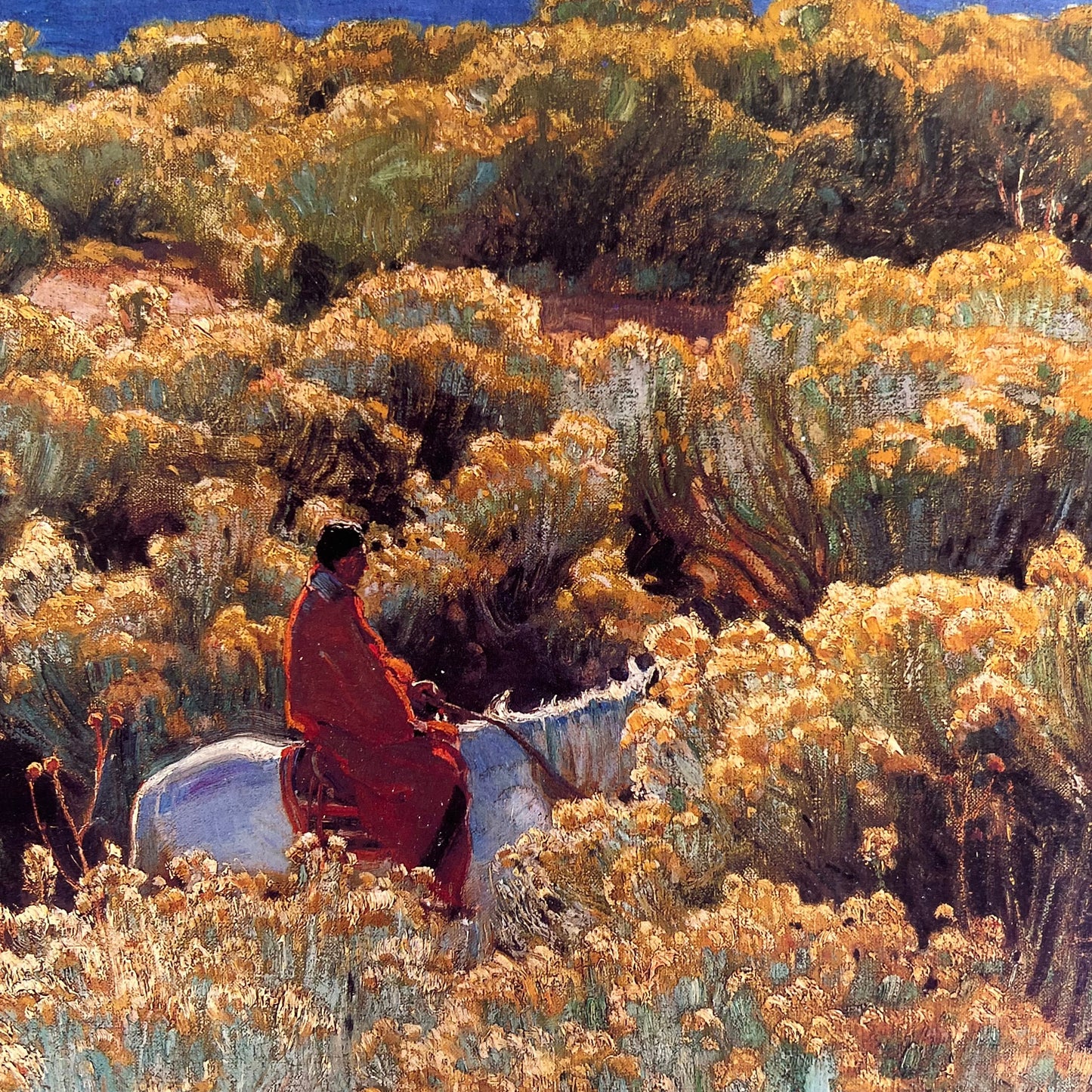 E. MARTIN HENNINGS  Printed Native Traveling Painting Foam Board 18"x17" (Like New)