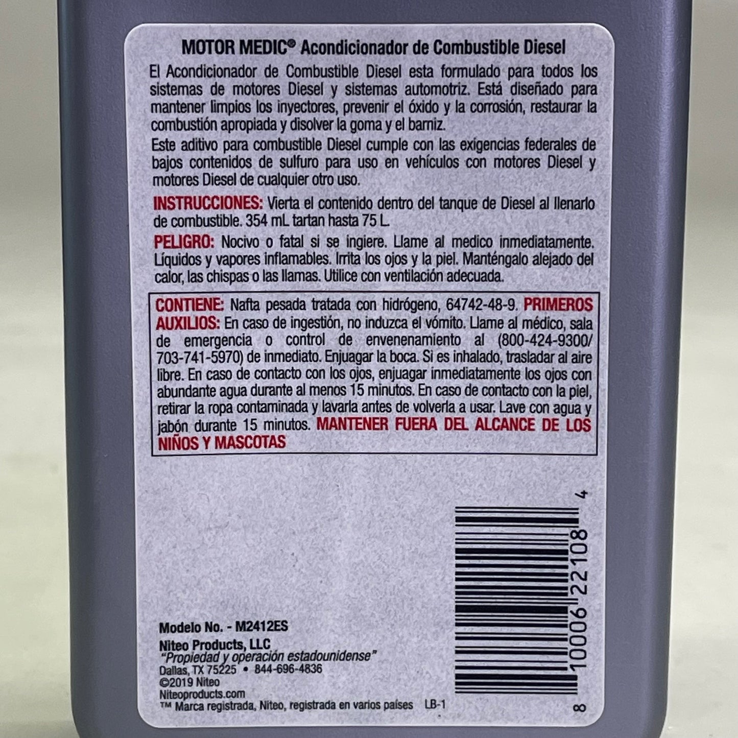 MOTOR MEDIC (12 PACK) Diesel Fuel Conditioner Gunk 12 oz (Treats 20 gal) Grey M2412