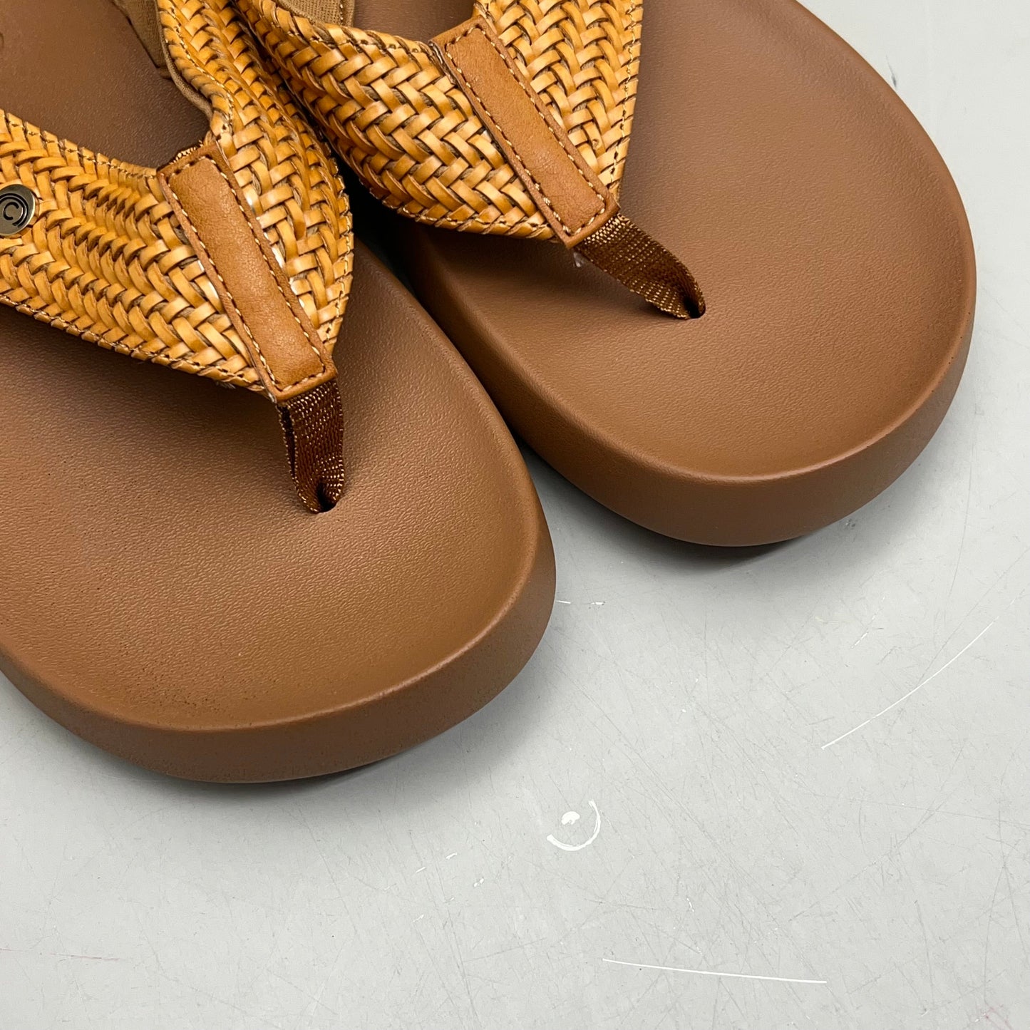 COBIAN Palmilla Braided Synthetic Leather Strap Sandals Women's Sz 10 EU 41 Tan PAL25-230-10