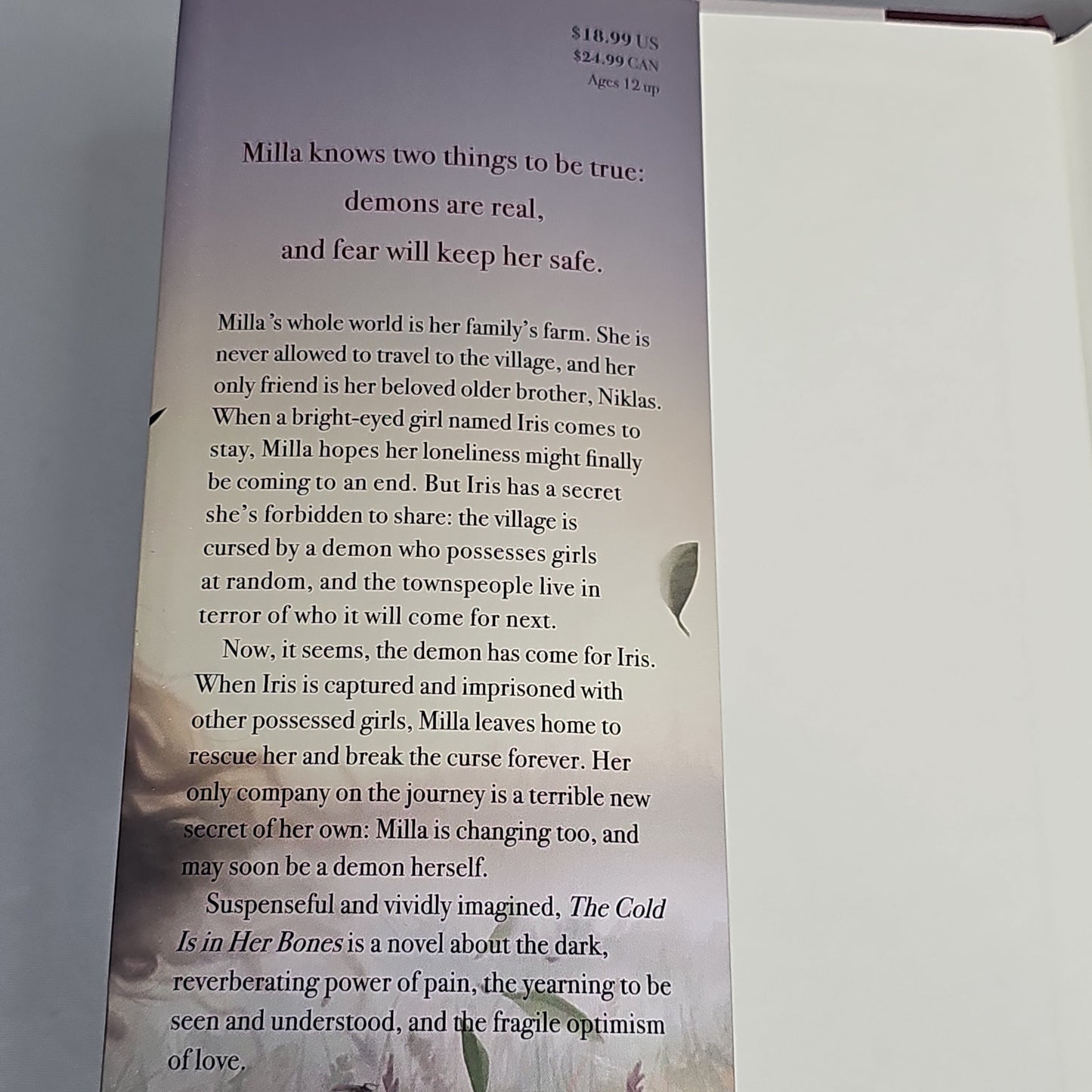THE COLD IS IN HER BONES By Peternelle van Arsdale Book Hardback (New)