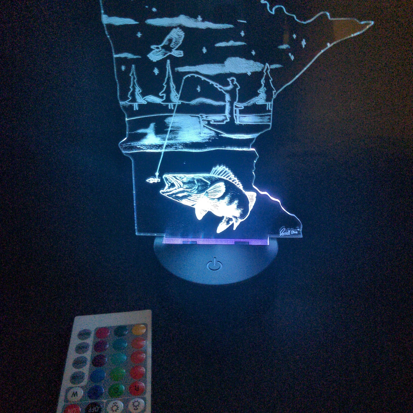 Walleye boat Fishing (mini LED)