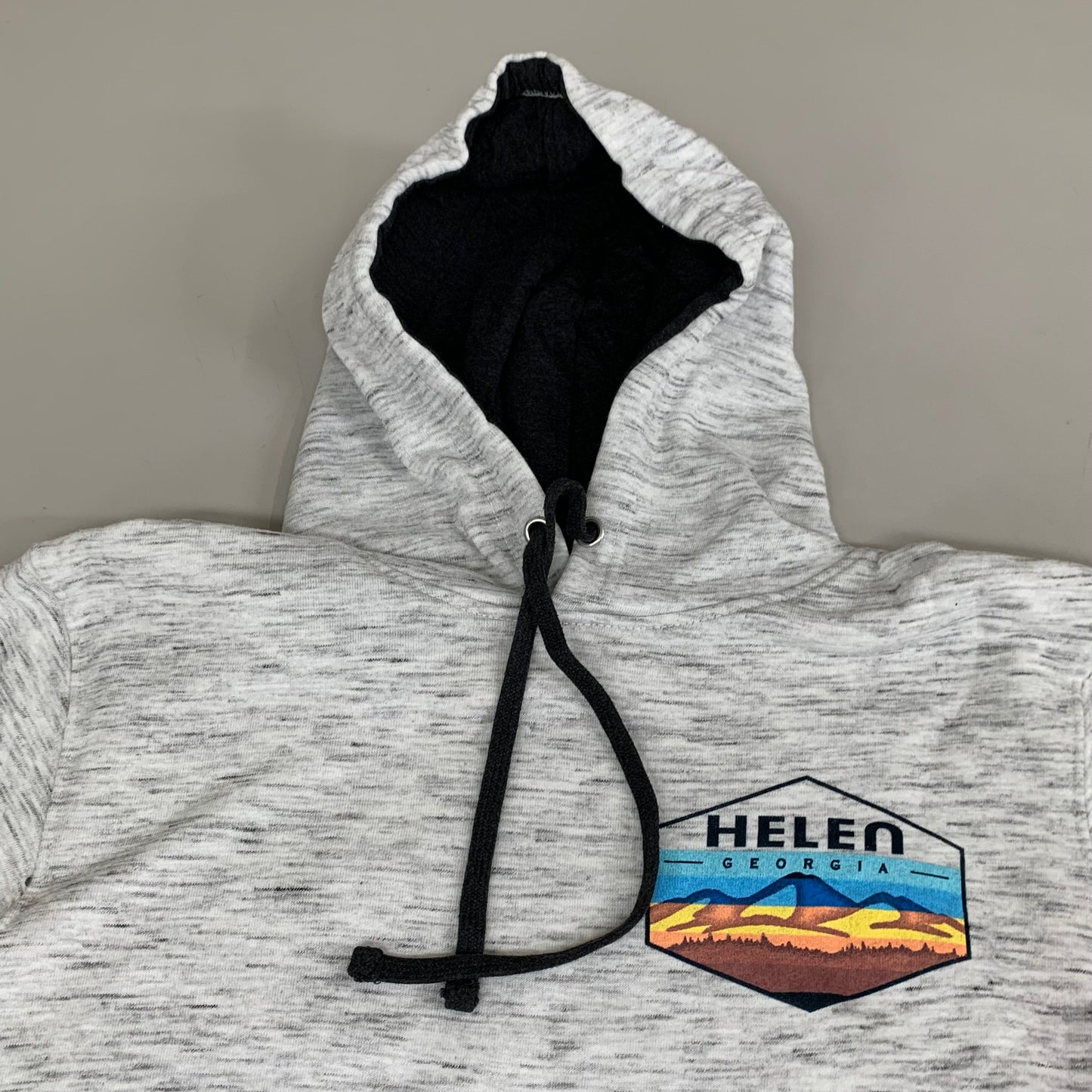 LONEROCK Helen Georgia Tie Hoodie Sz Medium White/Grey
