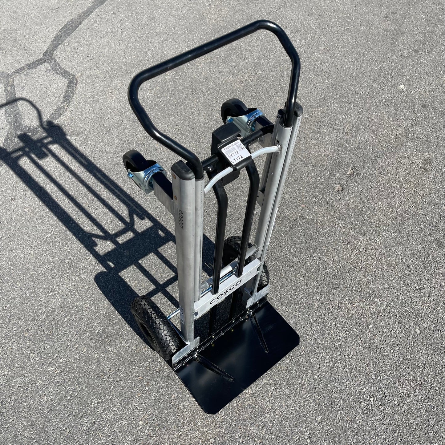 COSCO 2-In-1 Hybrid Handtruck Silver & Black 12204ASB1E