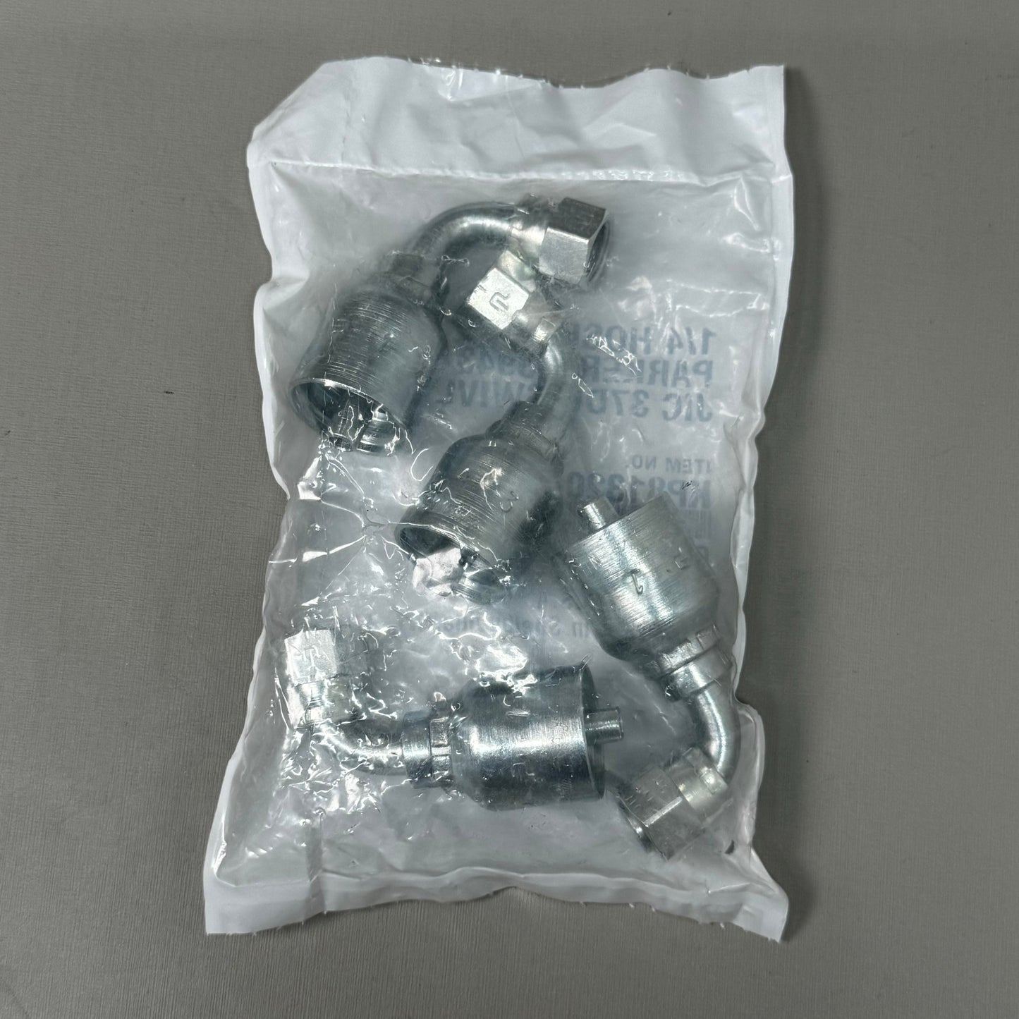 PARKER (4 PACK) Hydraulic Hose JIC 37° Swivel Elbow 1/4" x 1/4" Steel KP81320
