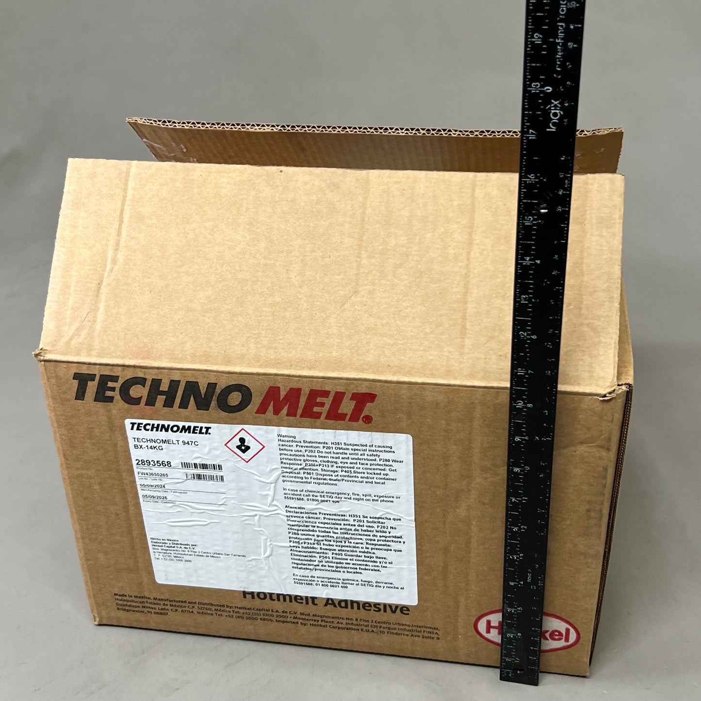ZA@ HENKEL Techno Melt  947C Hotmelt Adhesive 33.8 LBS Transparent 2893568