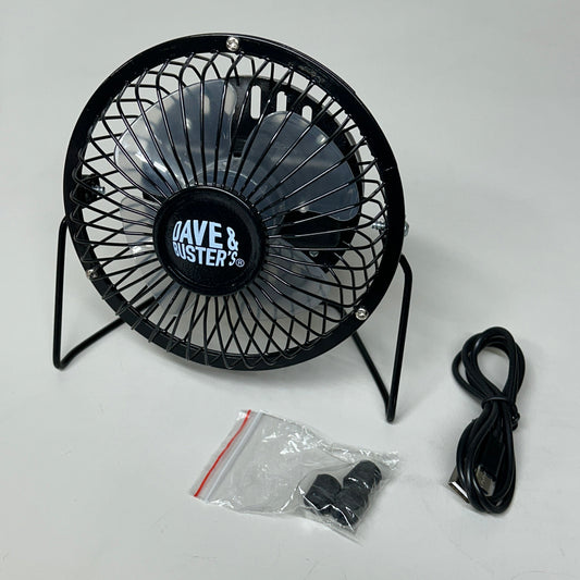 DAVE & BUSTER'S USB Mini Desk Fan 19643 (New)