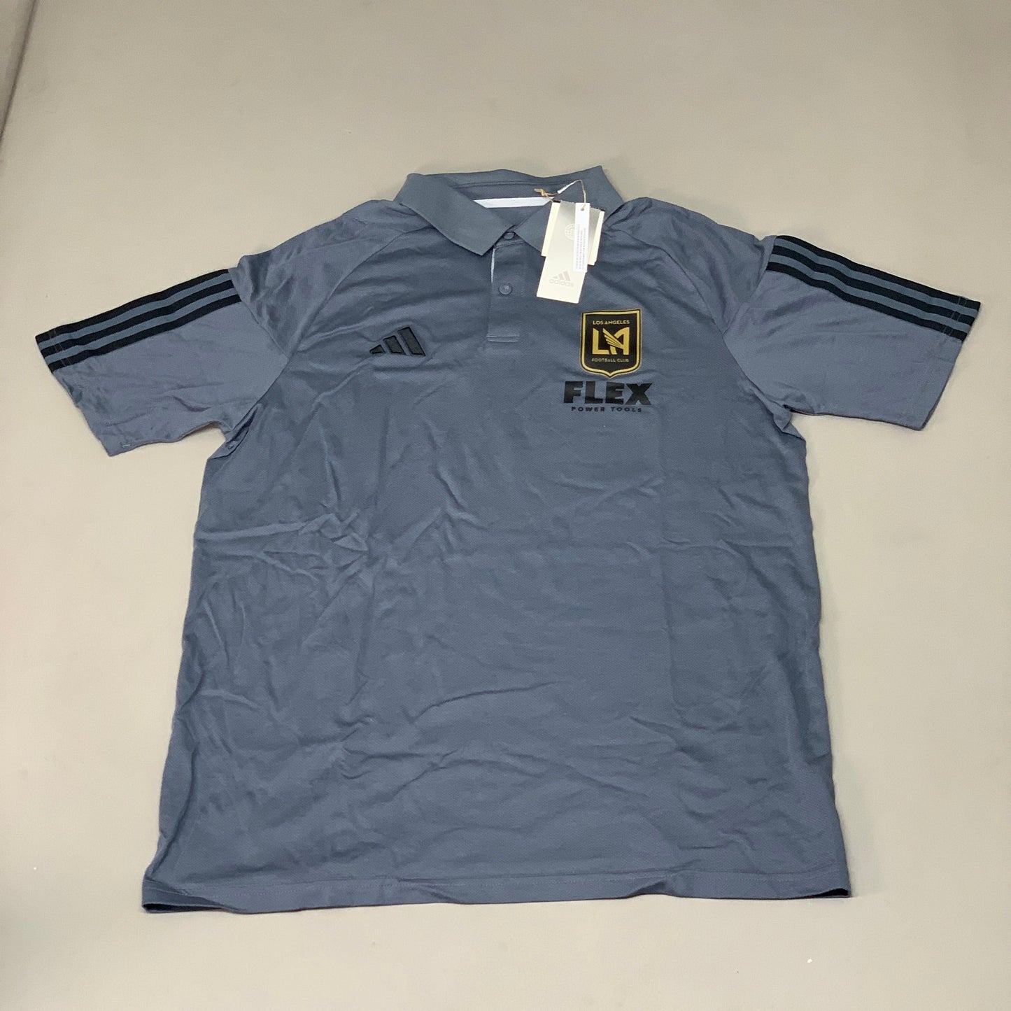 ADIDAS LAFC Los Angeles Football Club Training Polo Short Sleeve Grey L 23709685