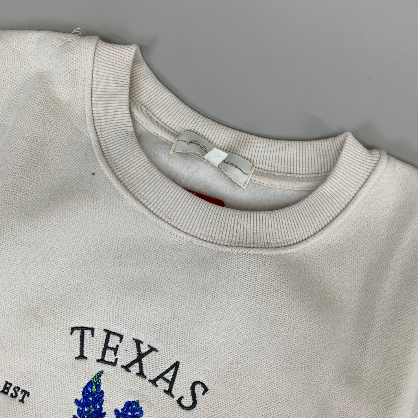 STATE OF MINE Women's Texas Lone Star State Sweatshirt Sz-XLarge Stone 15711