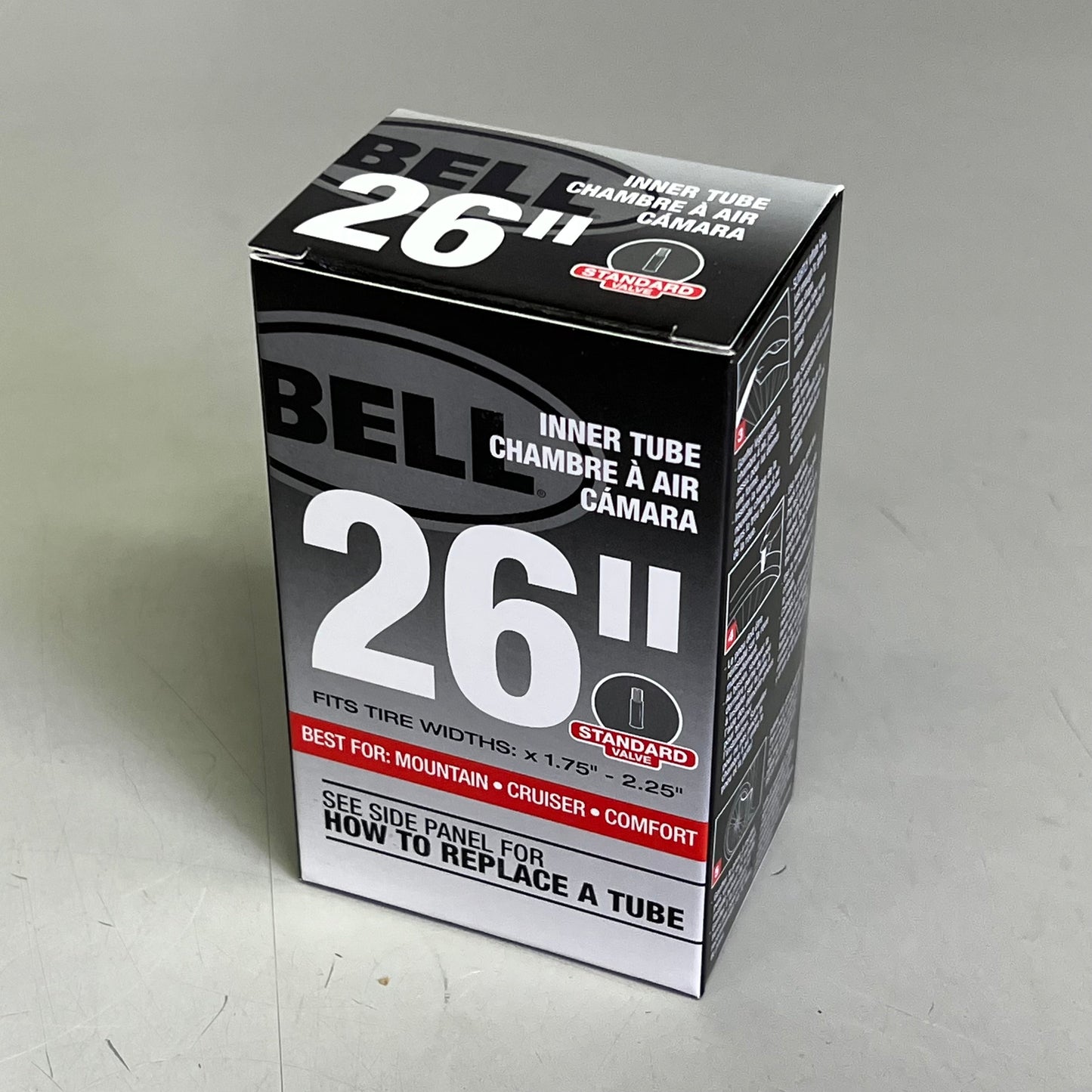 BELL (6 PACK) Bicycle Inner Tube Standard Valve 26" 1.75"-2.25" Black 7109079