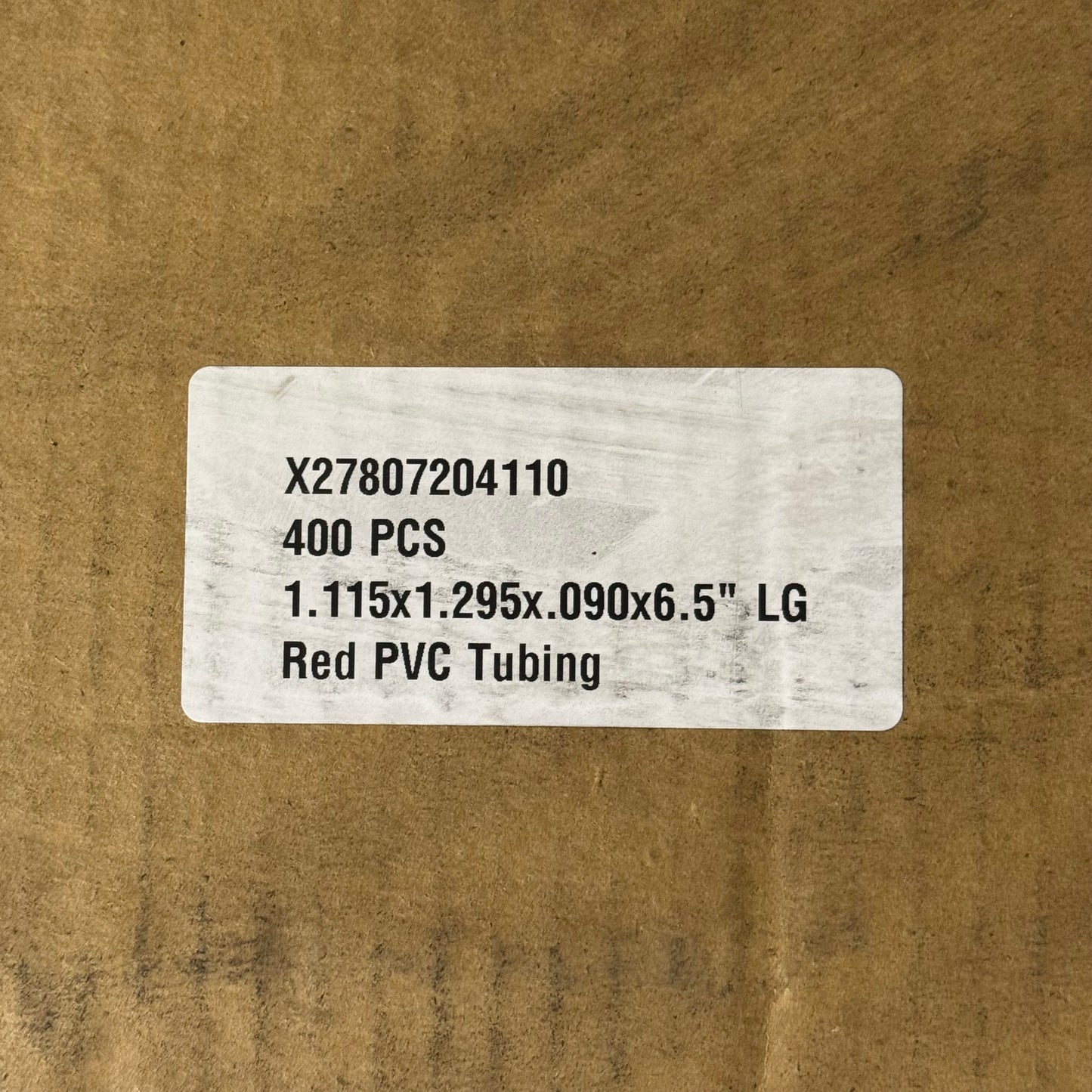 PVC Tubing (400 Pcs) Pipe 1.115 x 1.295 x 0.090 x 6.5", Red X27807204110