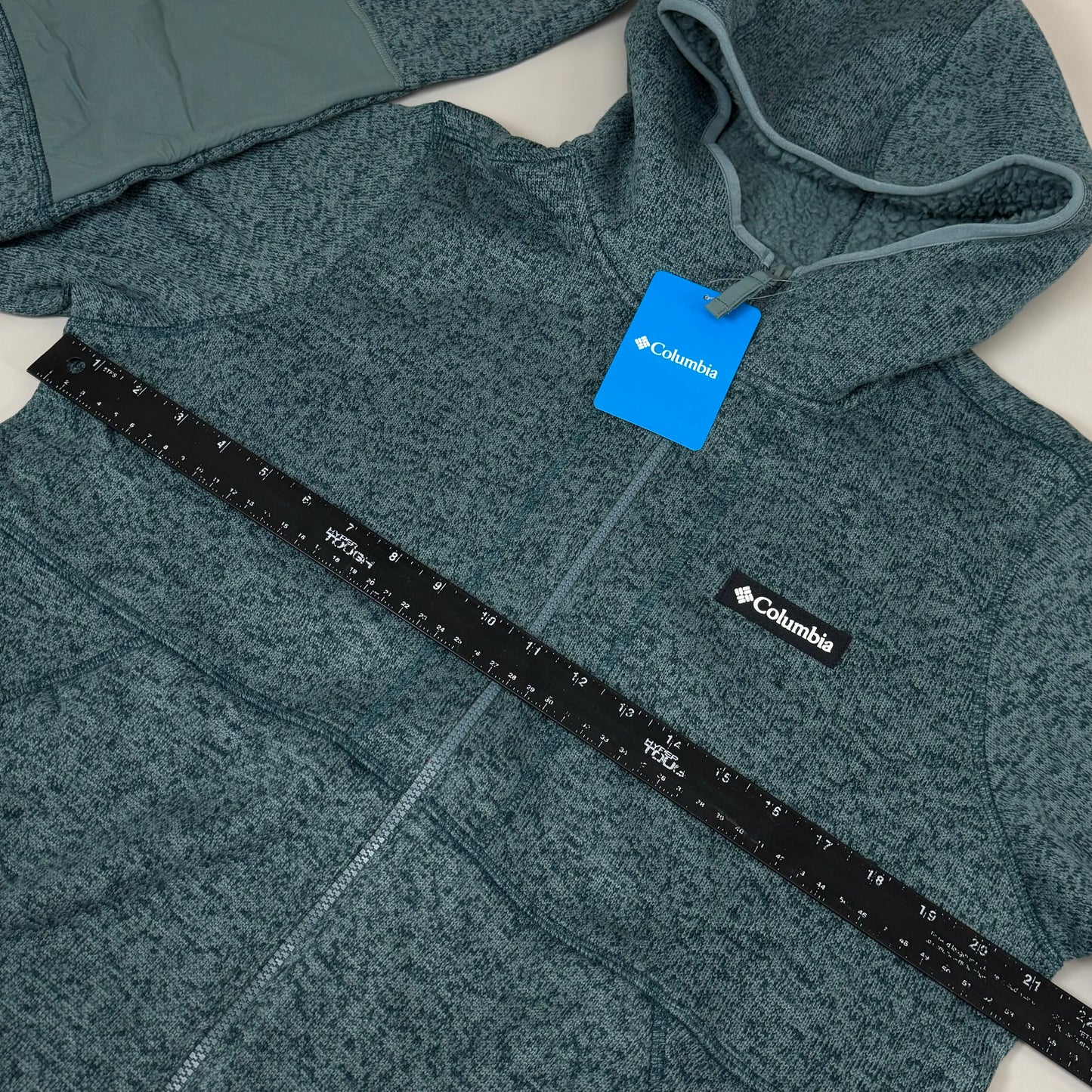 COLUMBIA Sweater Weather Fleece Full Zip Jacket Men's Sz S Heather Teal