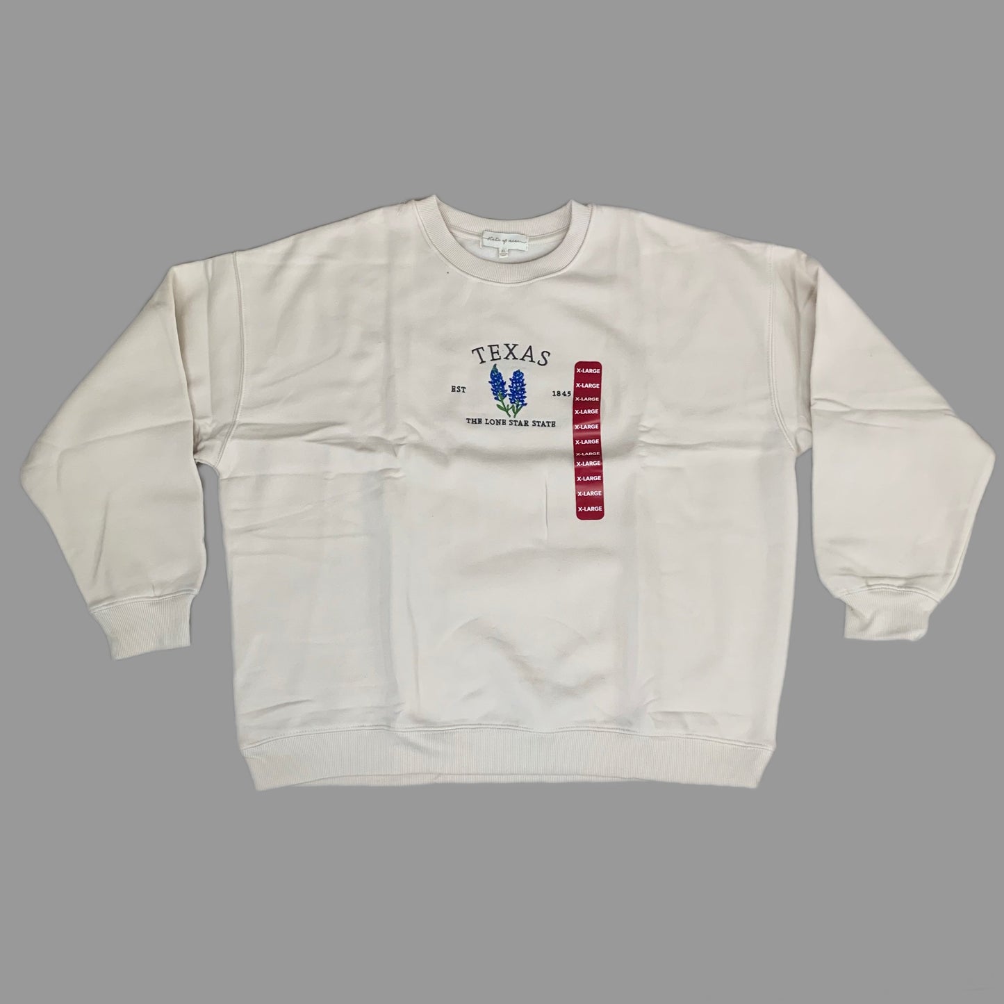 STATE OF MINE Women's Texas Lone Star State Sweatshirt Sz-XLarge Stone 15711