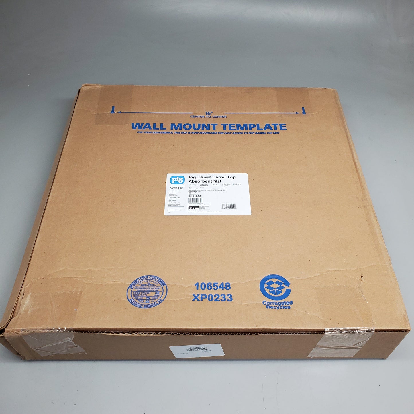 ZA@ PIG Blue Barrel Top Absorbent Mats 25 Pack 22" Dia. BLU255