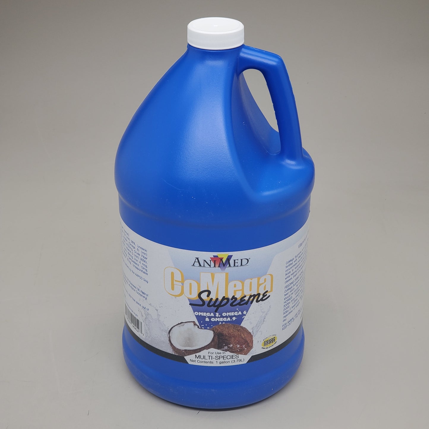 ANIMED (4 Pack) GoMega Supreme 1 Gallon Balanced Essential Fatty Acid Coat Supplement for Horses Omega 3, 6 & 9