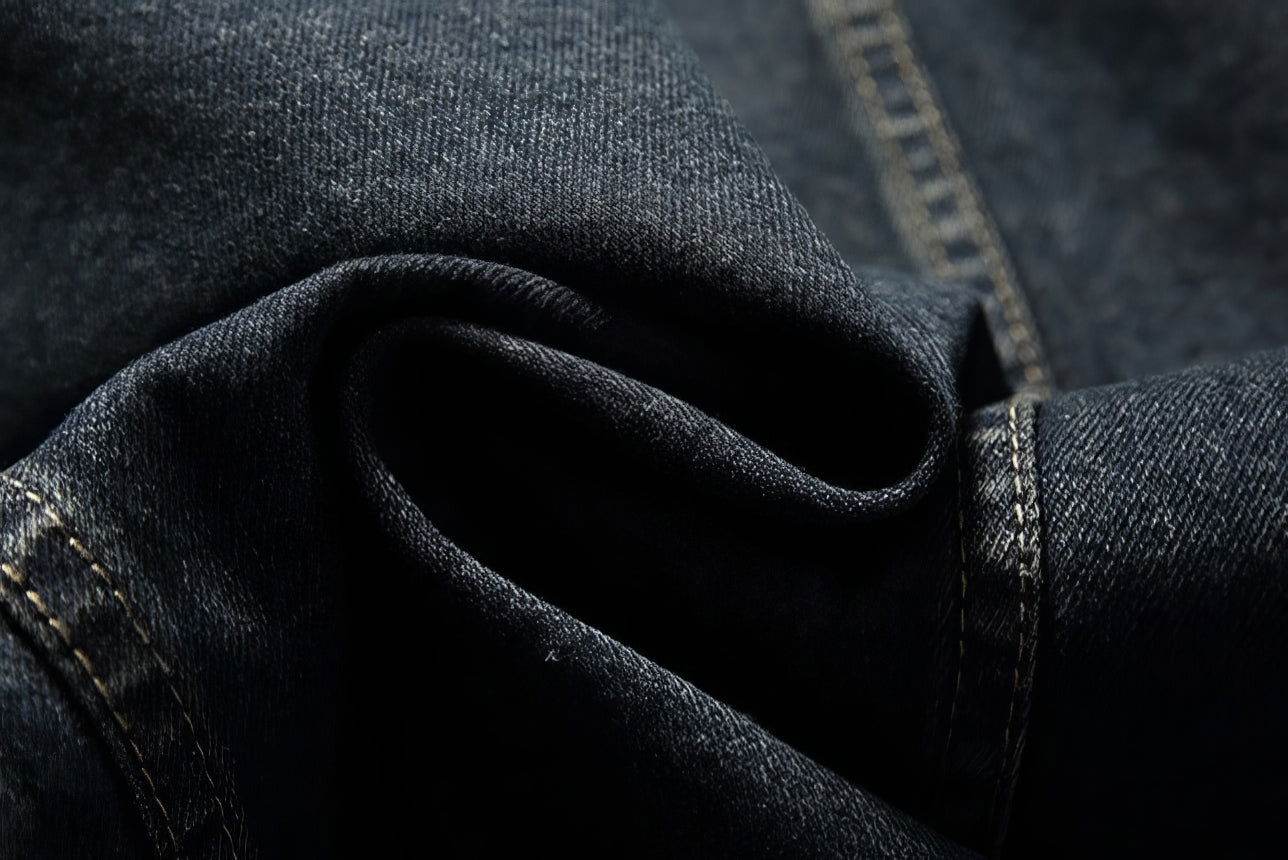 Fall_Winter Unisex Vintage Denim Jacket – Loose Fit, Washed & Distressed