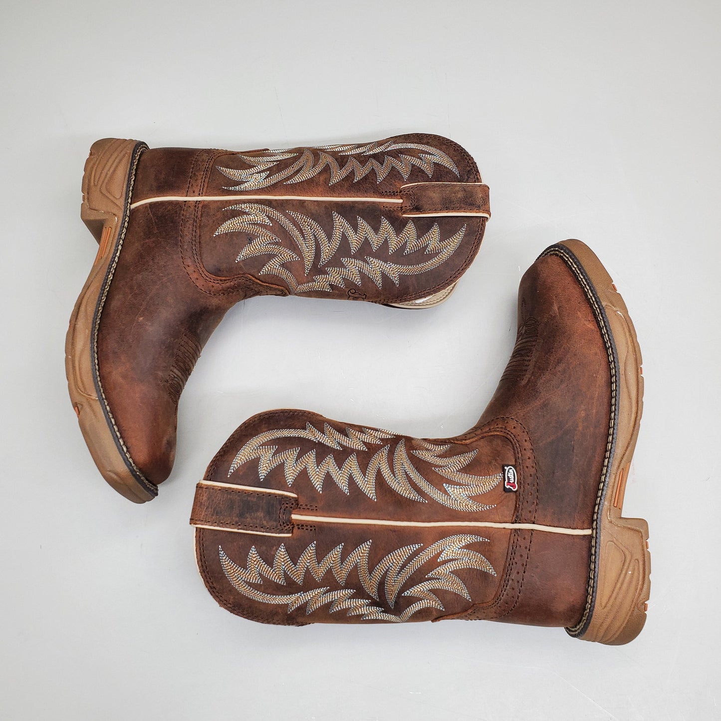 Justin Rush Hickory Brown Water Buffalo Boot Style #SE7400 Size Mens 8.5 EE