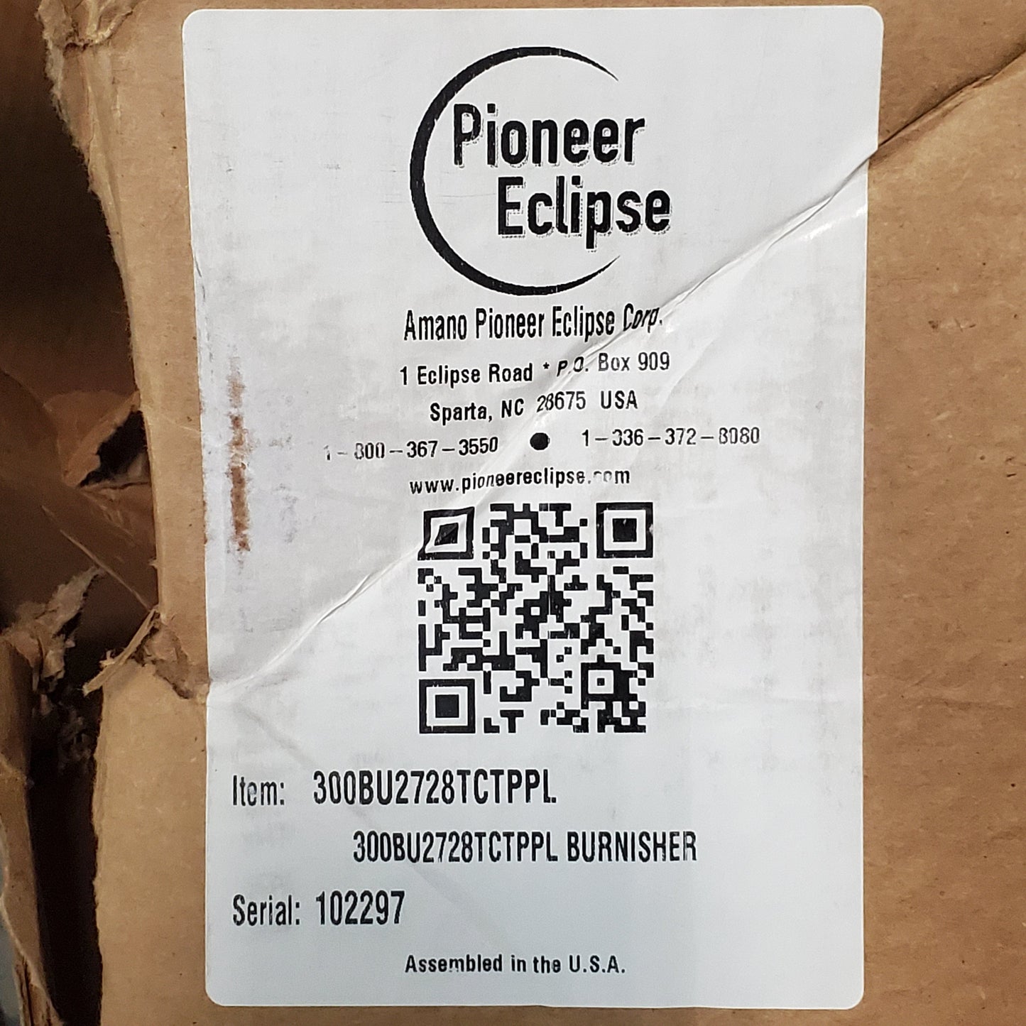 AMANO PIONEER ECLIPSE Traction Floor Burnisher 27-28" 300BU TPPL Batteries