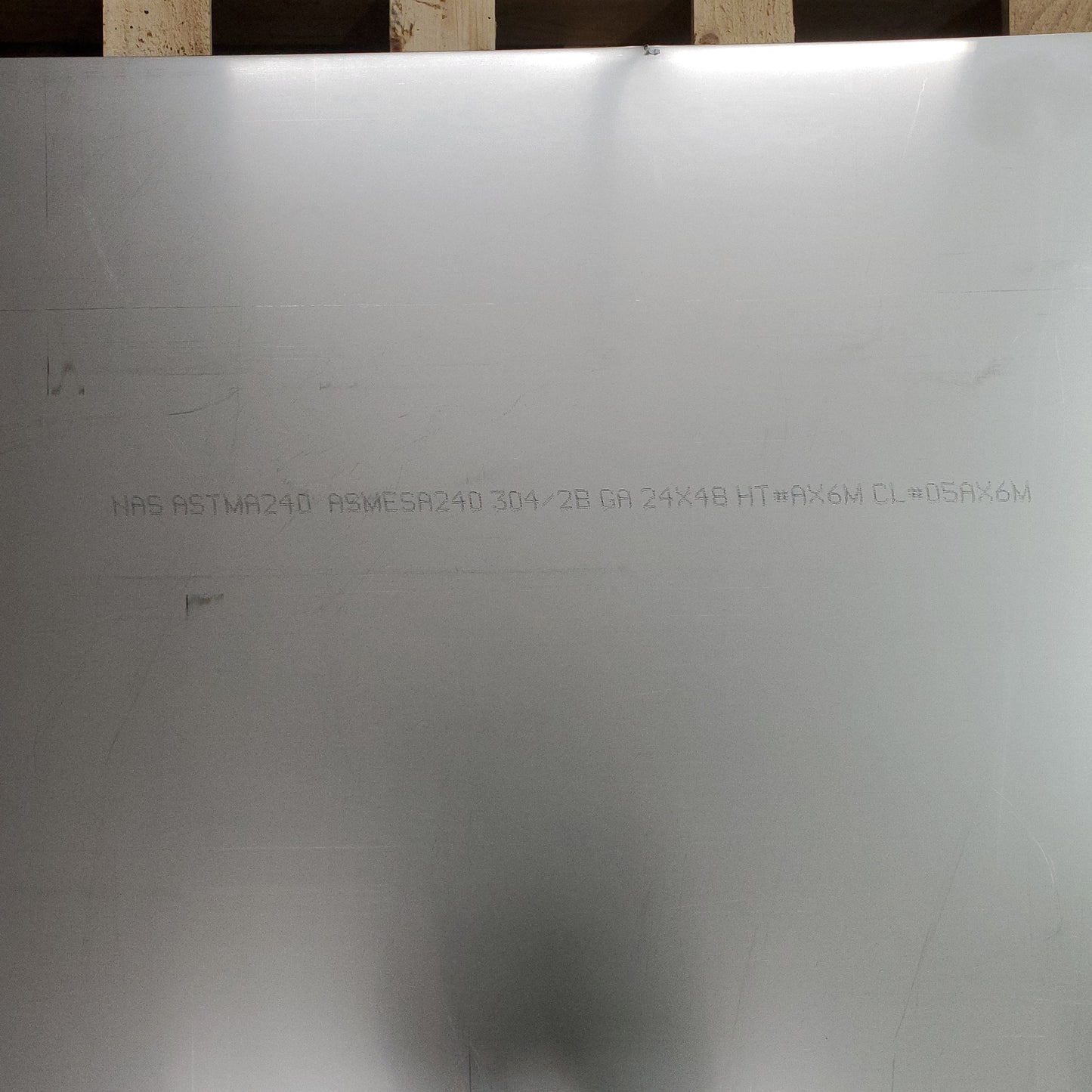 Thin Stainless Steel Sheet 3' x 8' 304 / 2B GA HT#AX6M CL#05AX6M ASMESA240