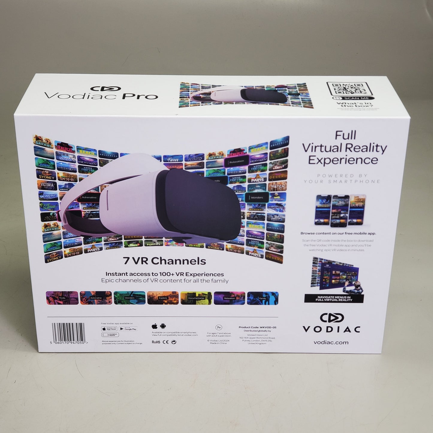 VODIAC PRO Smart Phone VR Headset Immersive Virtual Reality Kit White WKVOD-05