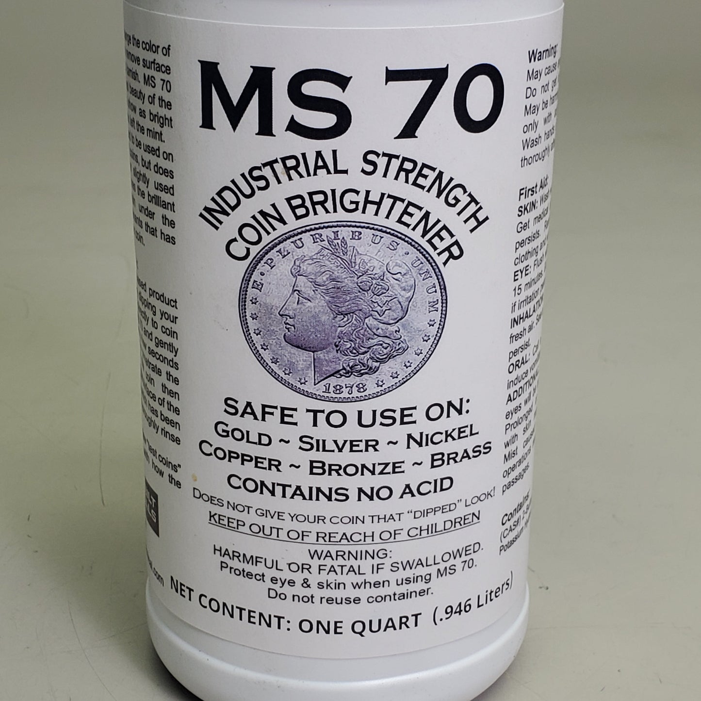 BETTERBILT CHEMICALS Industrial Strength Coin Brightener 1 Qt MS70 Safe On Gold Silver Nickel Copper Bronze Brass
